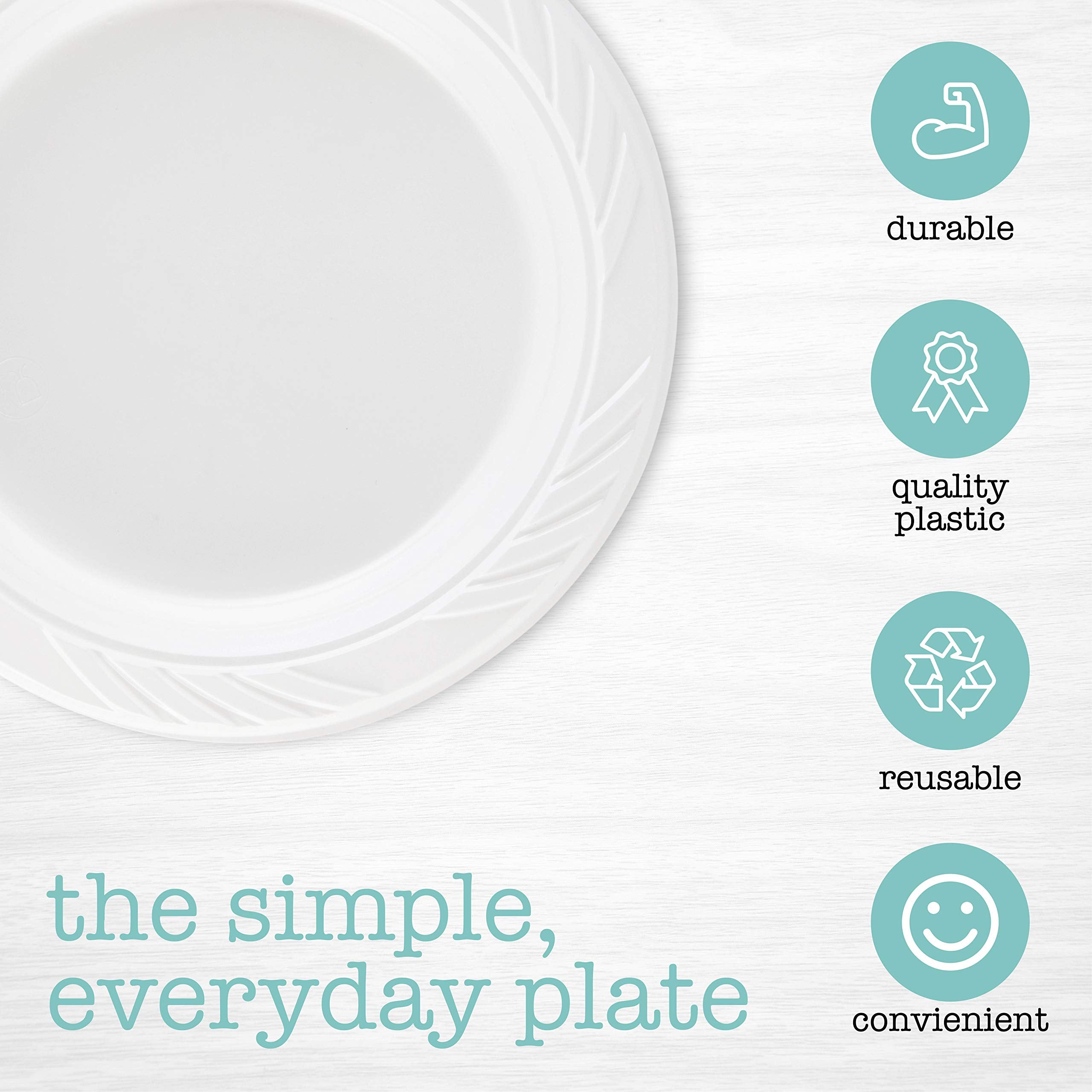Plasticpro 800 Count Disposable 6 Inch White Plastic Dessert Plates