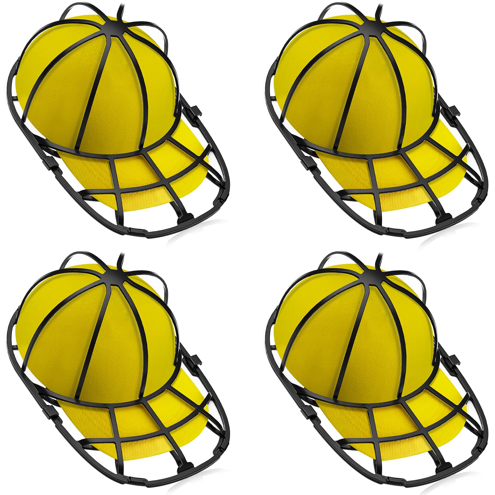 Coopache 4 Pack Hat Washer For Baseball Cap Washer Cage For Washing Machine,Ball Cap Washing Frame Hat Cleaner Holder Protector