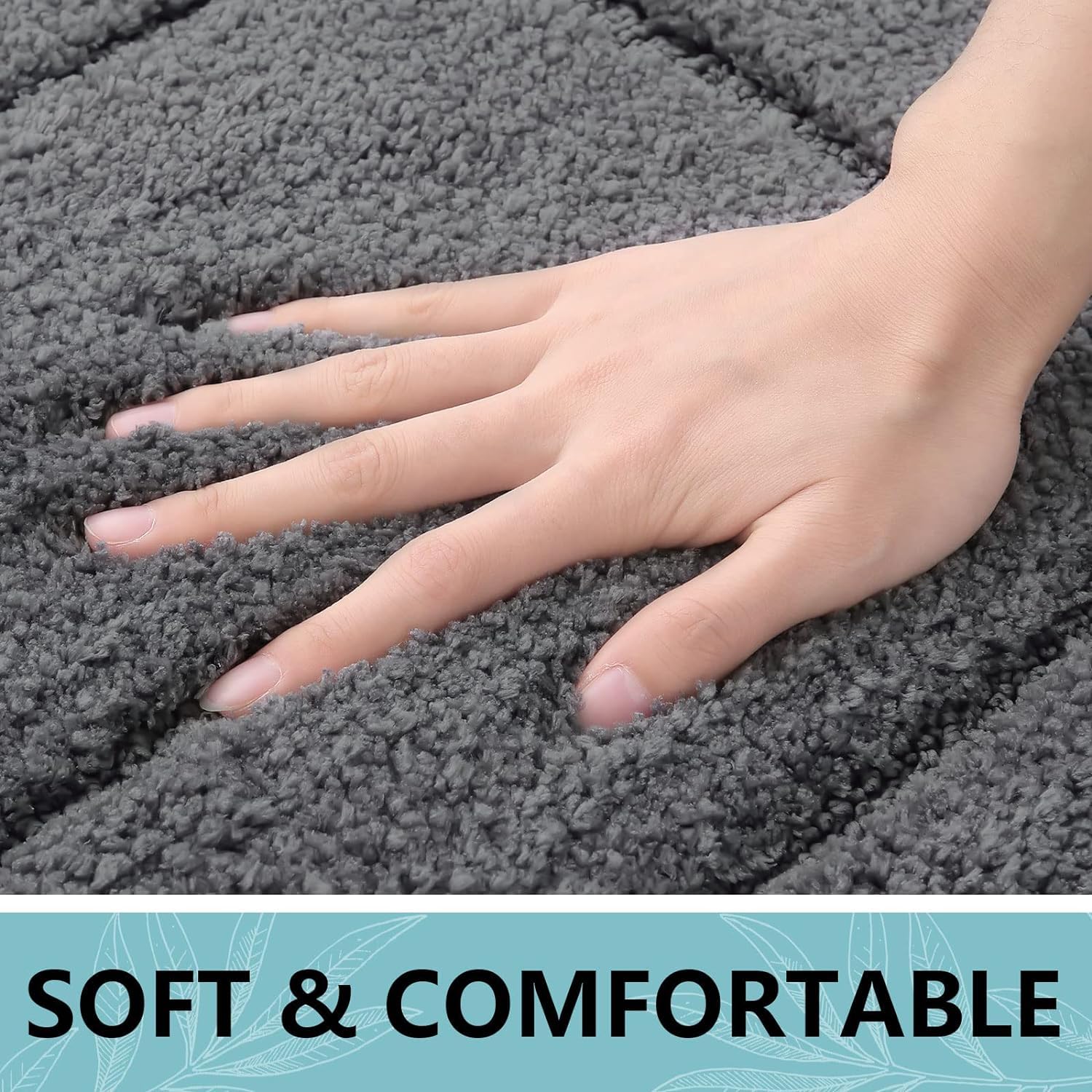 Buganda Bathroom Rugs, 44'' X 24'', Soft And Absorbent Microfiber Bath Rugs, Non-Slip Shaggy Bath Carpet, Machine Wash Dry Bath