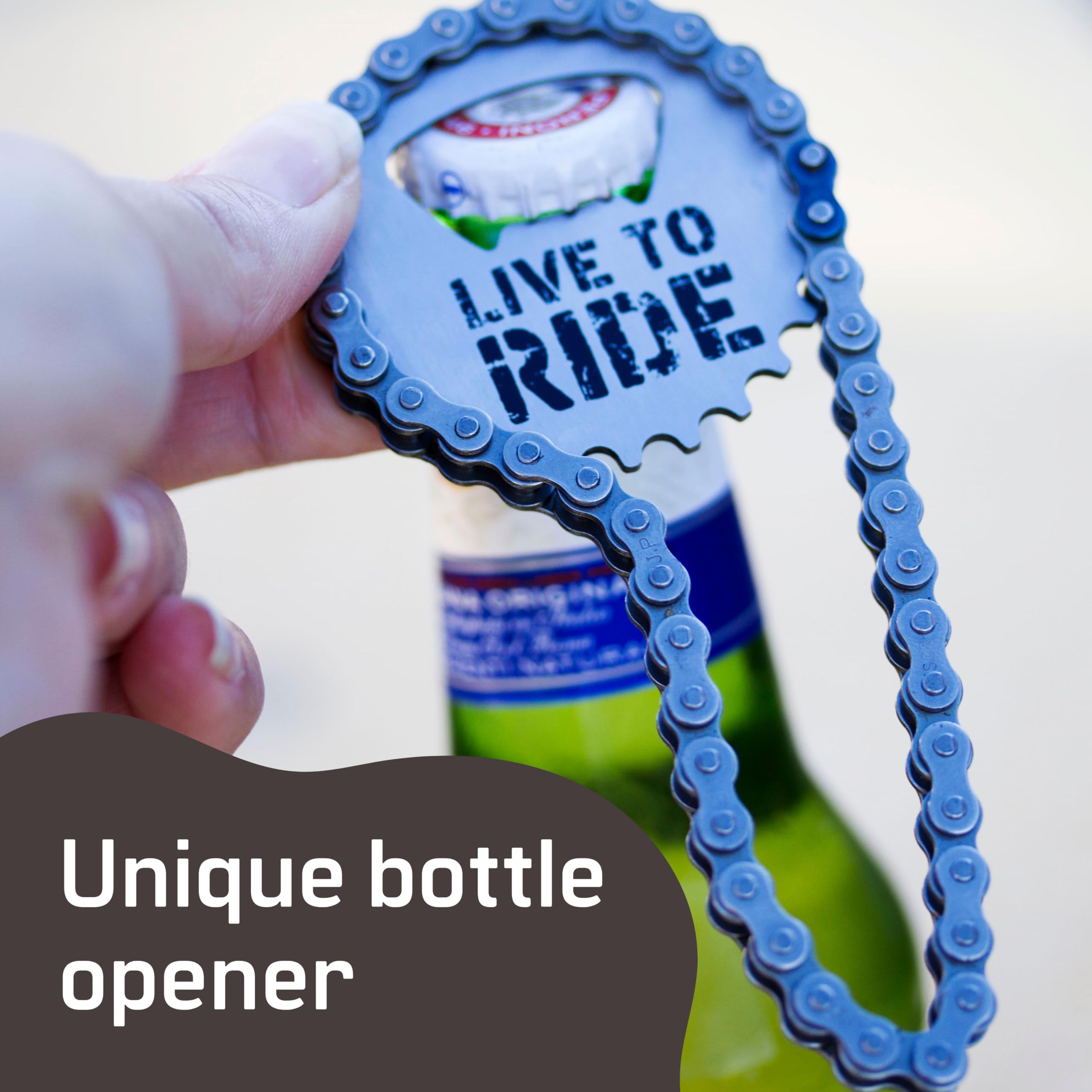 Boxer Gifts Bike Chain Bottle Opener | Silver Stainless Steel | Perfect Bike Gift For Cyclists On Their Birthday, Christmas Or F