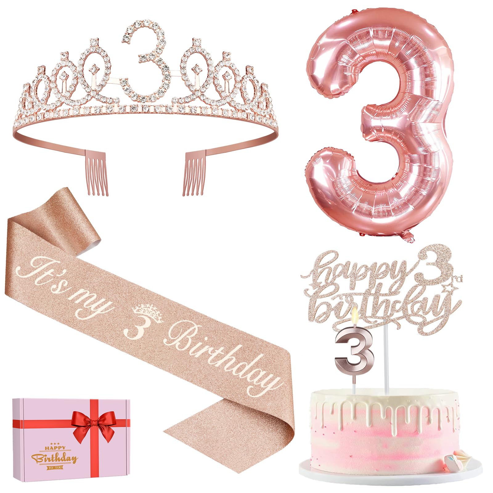 27Th Birthday Decorations For Women Including 27Th Birthday Sash And Tiara For Women, 27Th Birthday Candles And Cake Topper, Num