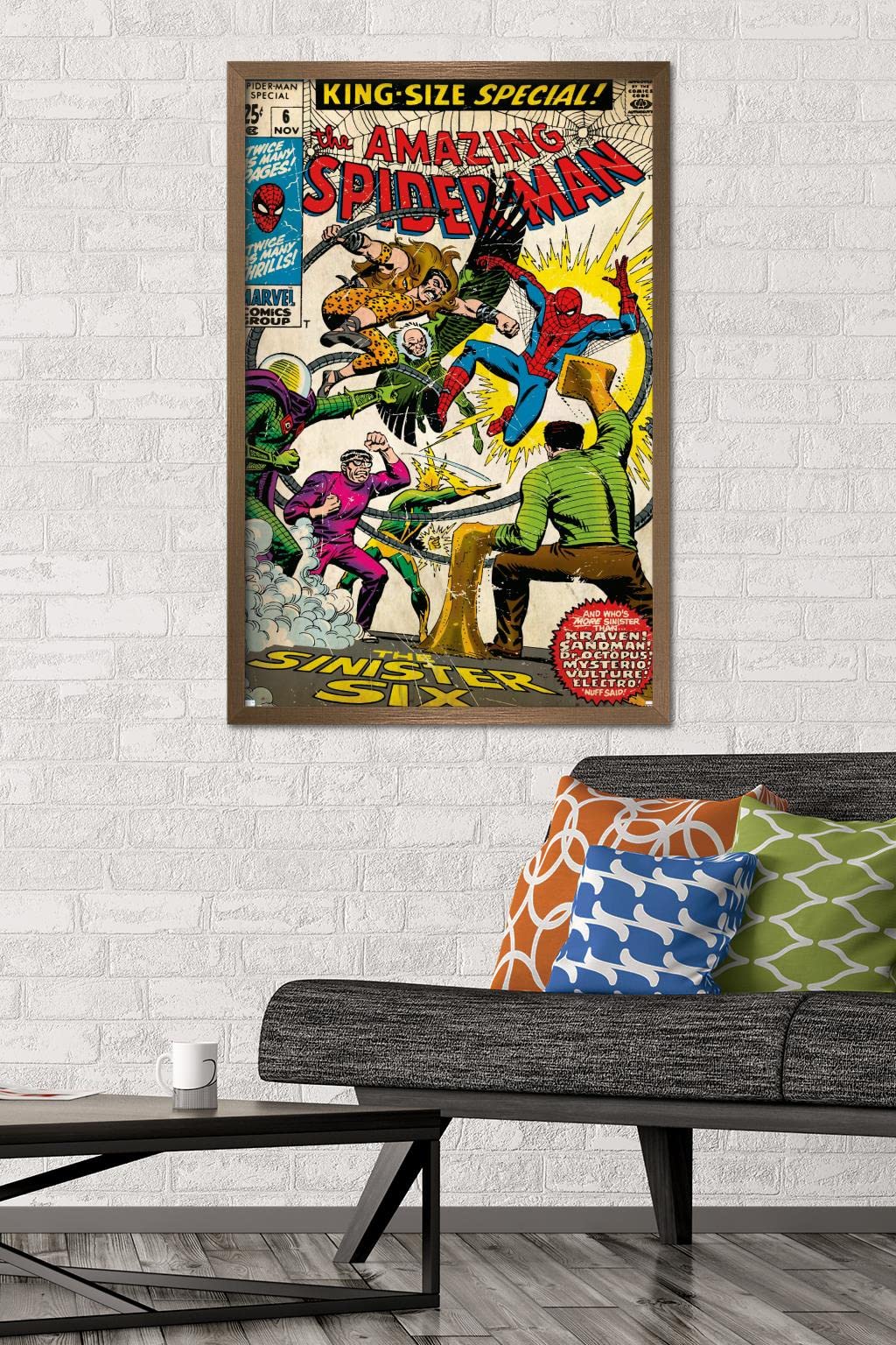 Trends International Marvel Comics - Spider-Man - Amazing Spider-Man #6 Wall Poster, 22.375'' X 34'', Bronze Framed Version