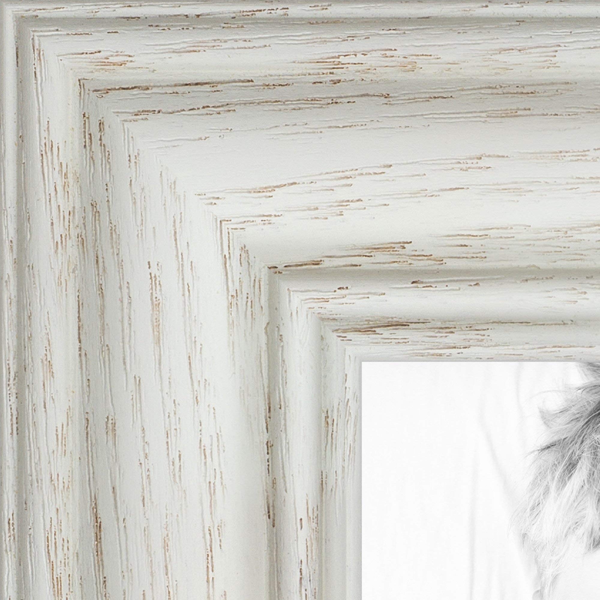 ArtToFrames 6x6 inch Off White Wash on Ash Wood Picture Frame, 2WOM0151-59504-475-6x6