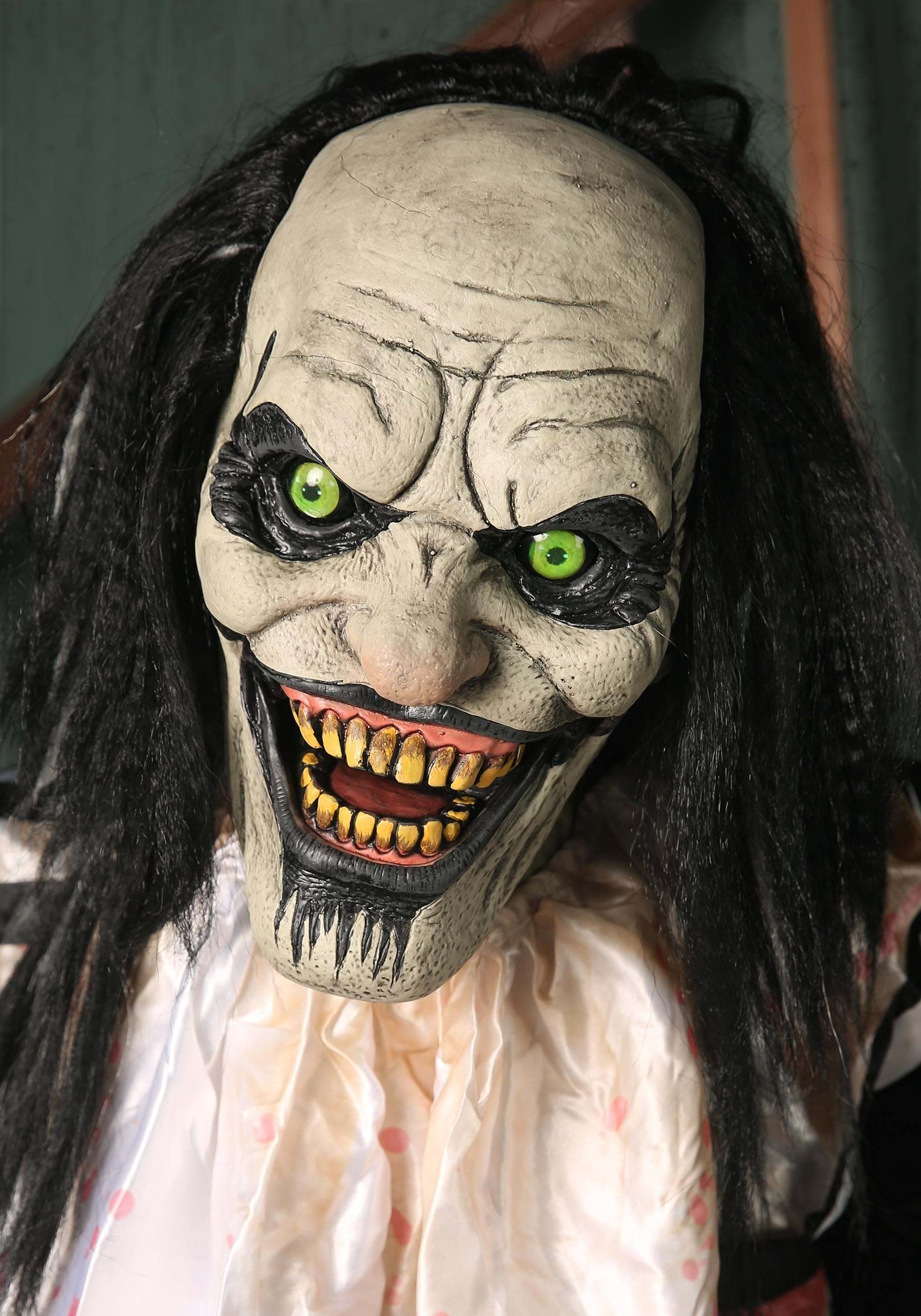 Fun Costumes 7FT Clown Animatronic Halloween Decoration, Moving Talking Creepy Circus Clown Indoor Outdoor Display
