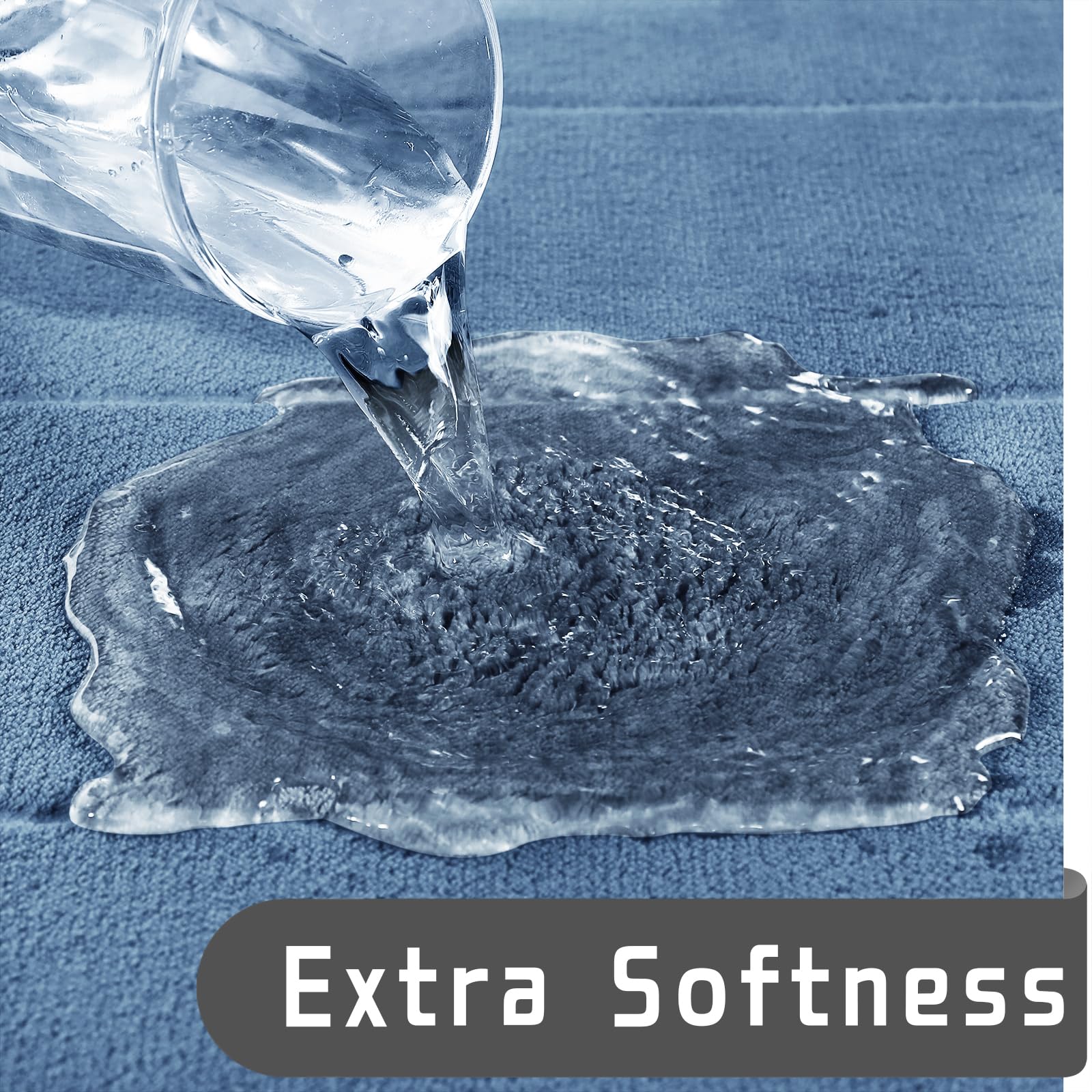 Yimobra Bathroom Rugs Sets 2 Piece, Soft Absorbent Memory Foam Bath Mats Set, Dry Fast Bath Mat, Machine Washable Bath Rug Set F