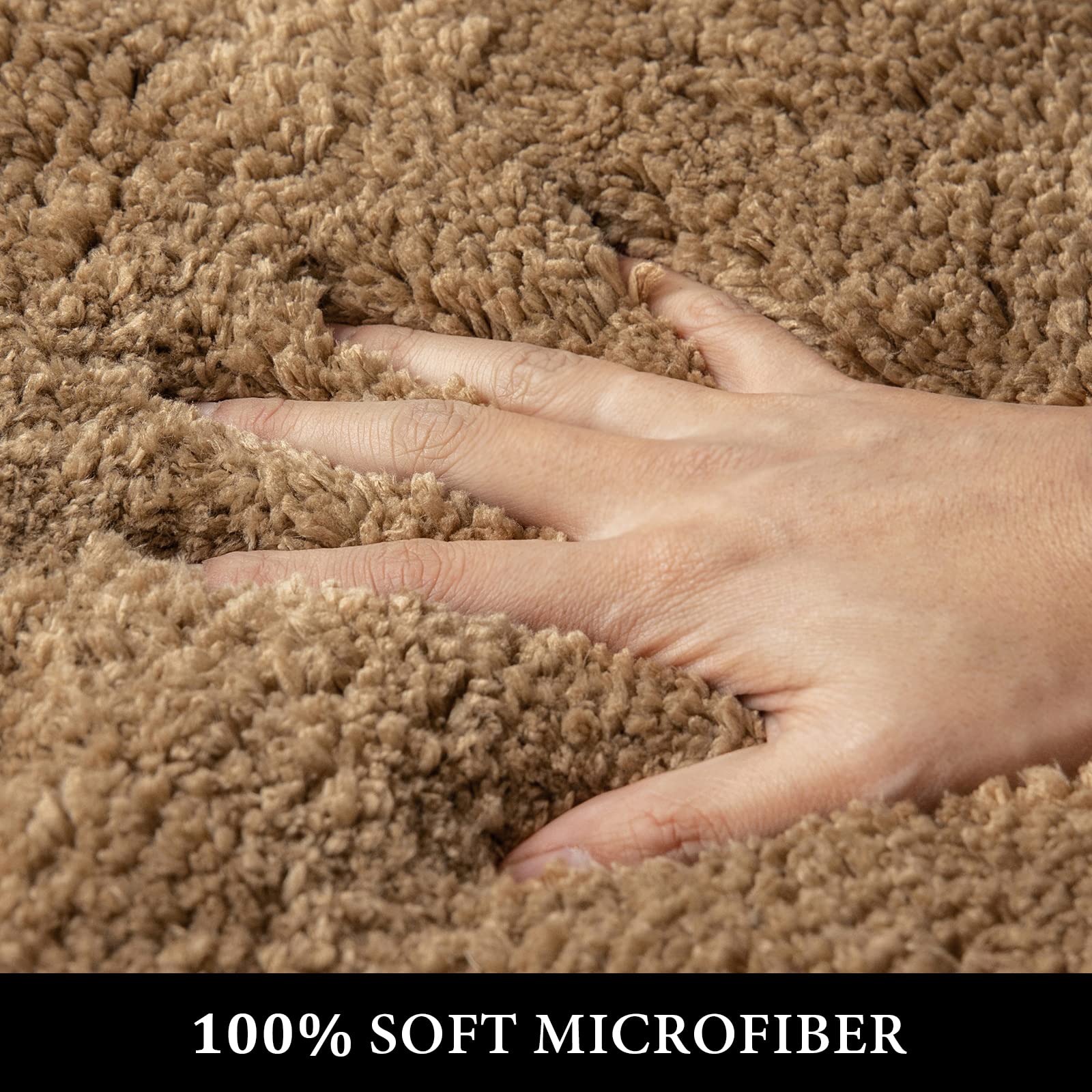Miulee Light Brown Bathroom Runner Rug 24X60 Inches, Long Bath Mat For Bathroom Floor Bathtub Showers, Machine Washable Absorben