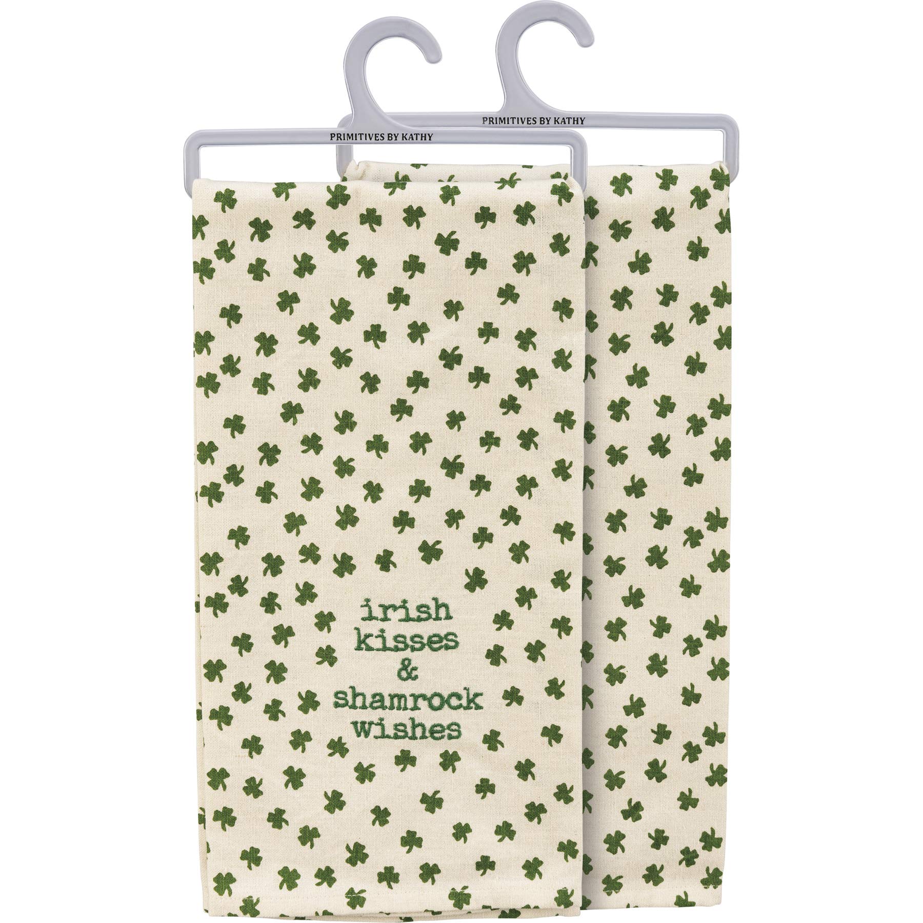 Primitives by Kathy Irish Kisses & Shamrock Wishes Dish Towel