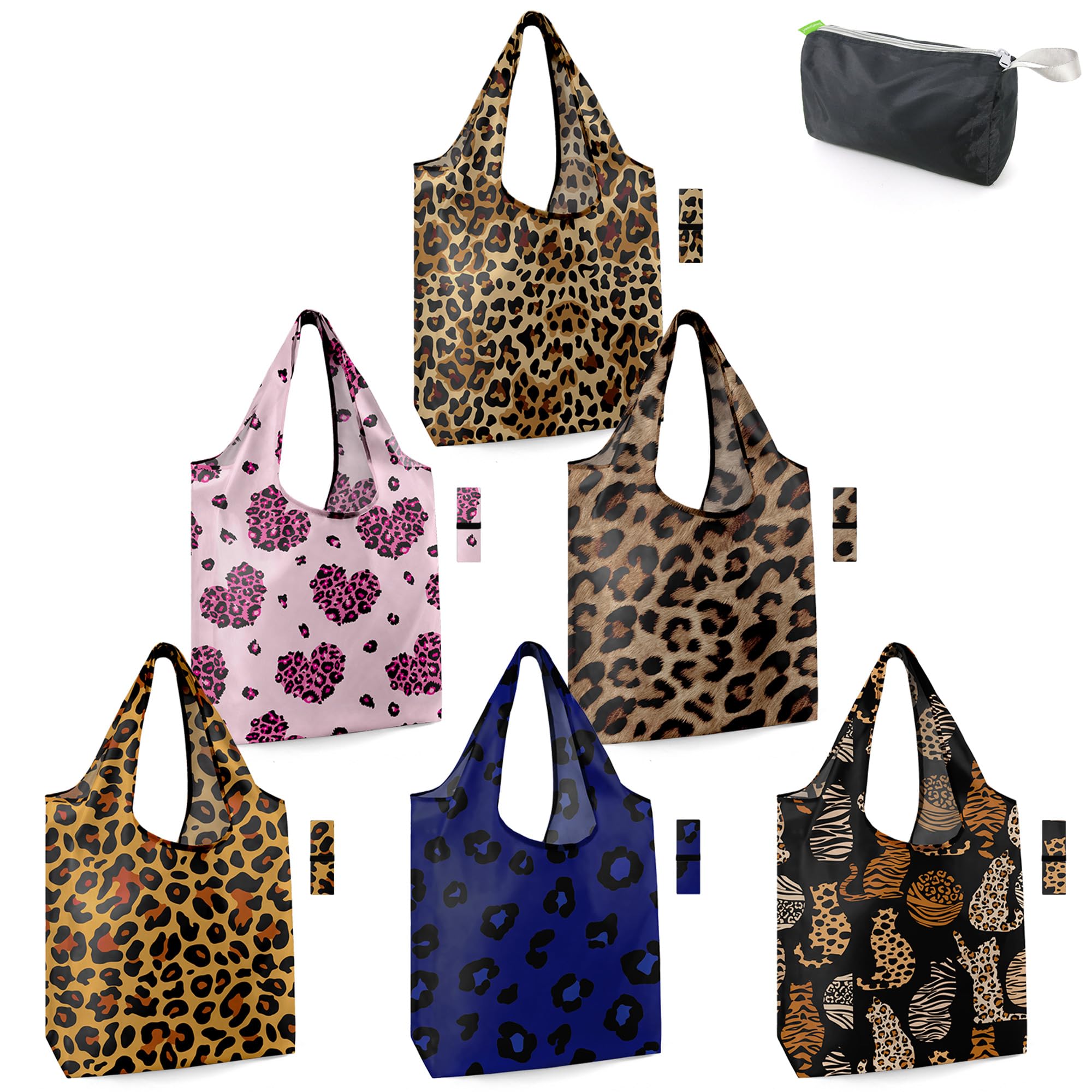 BeeGreen Leopard Print Tote Bag for women Leopard Accessories Cheetah Print Tote Bag Cheetah Gifts Shopping Bags Grocery Bags 6 