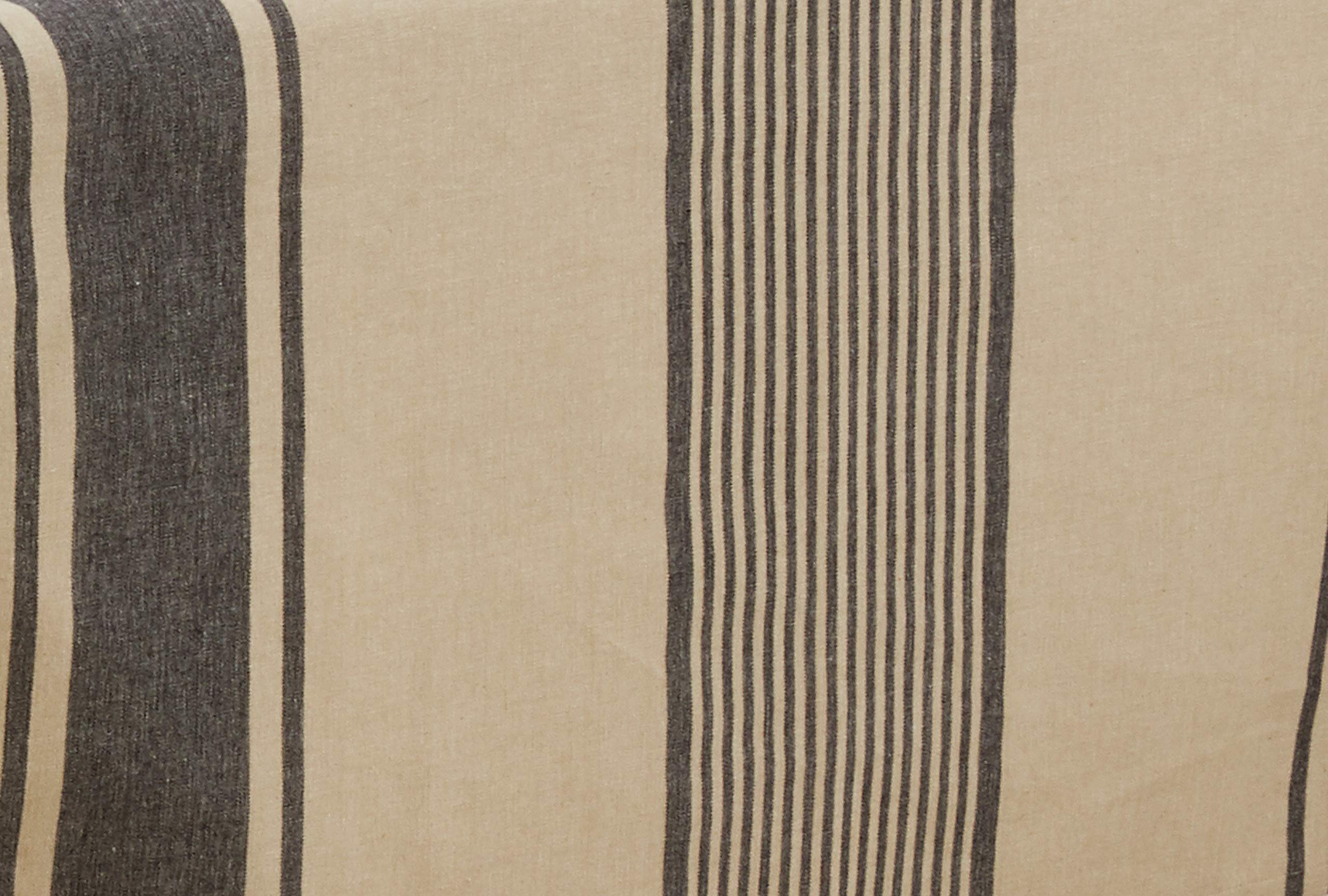 Saro Lifestyle Banded Cotton Tablecloth, Natural, 65'' X 90''