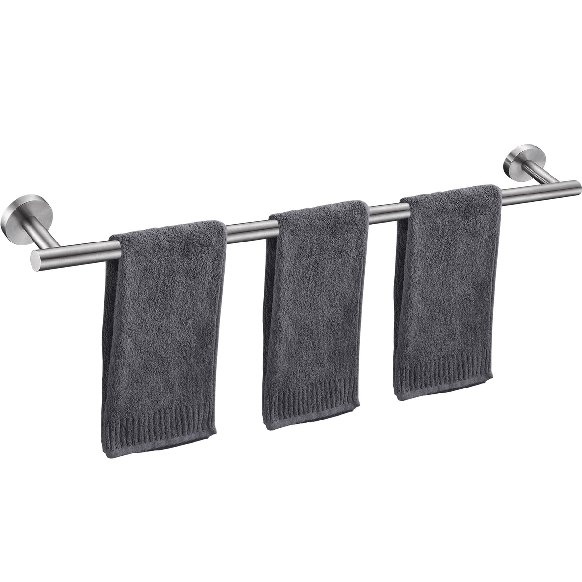 Brushed Nickel Bath Towel Bar Single Bars Towel Rack Rod Classic Wall Mounted Sus304 Stainless Steel Bathroom Towel Holder Toile