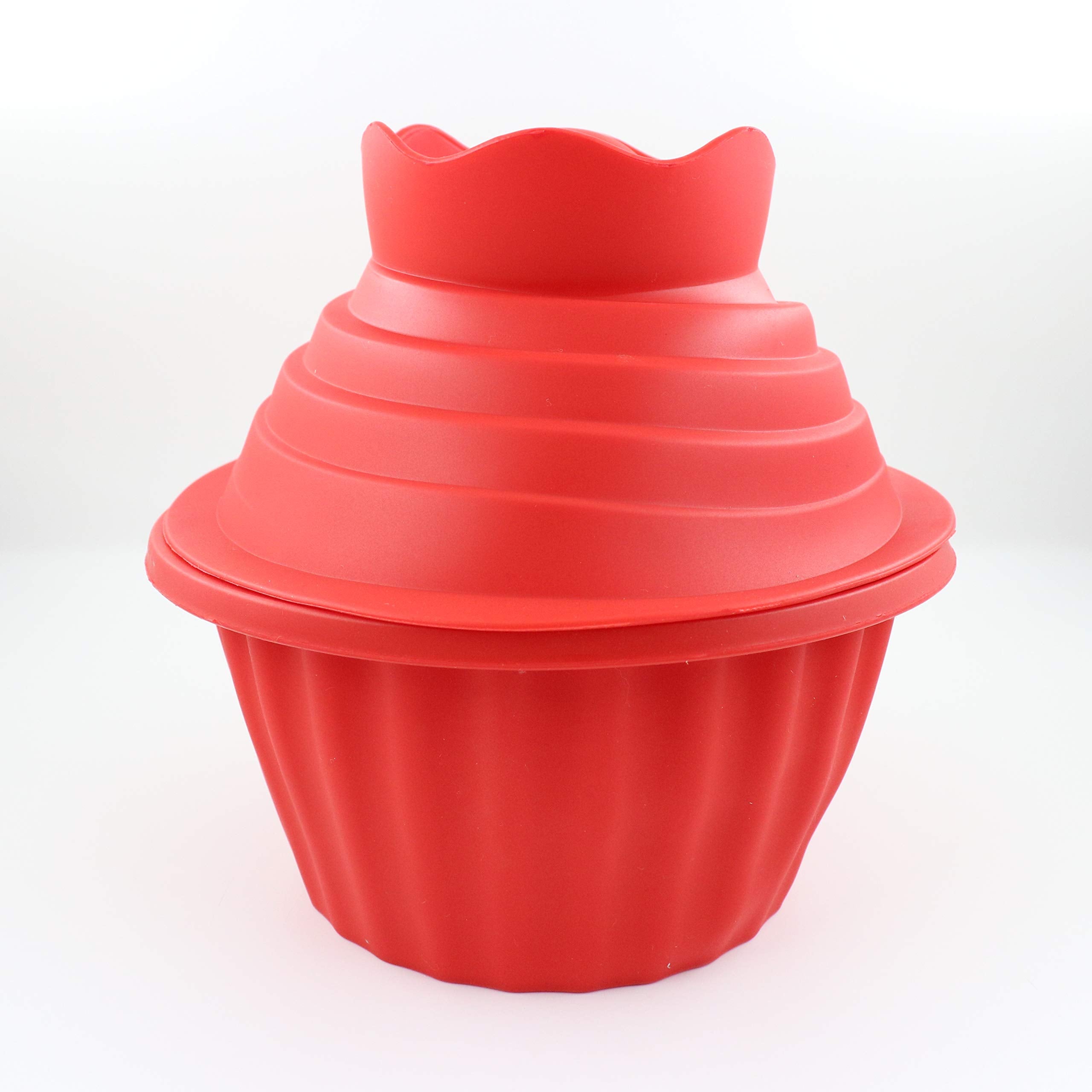 Jynhoor Giant Cupcake Molds,Dishwasher Safe Big Top Silicone Cupcake Molds,Non-Stick Jumbo Caupcake Bake Sets For Easy Cake Deco