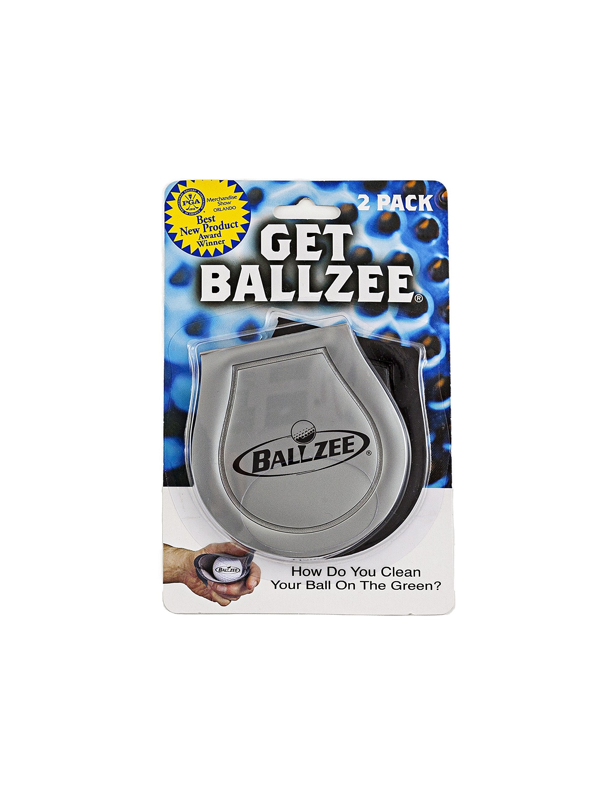 Ballzee Pocket Ball Towel, 2 Pack, Silver