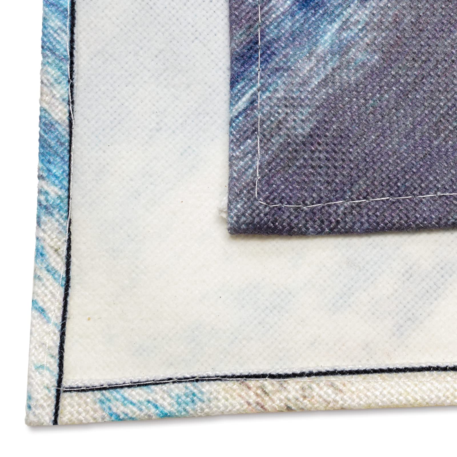 Blue And Grey Table Runner,Blue Abstract Modern Art Burlap Table Runners For Table Dresser Runner Farmhouse Style For Dinner Par