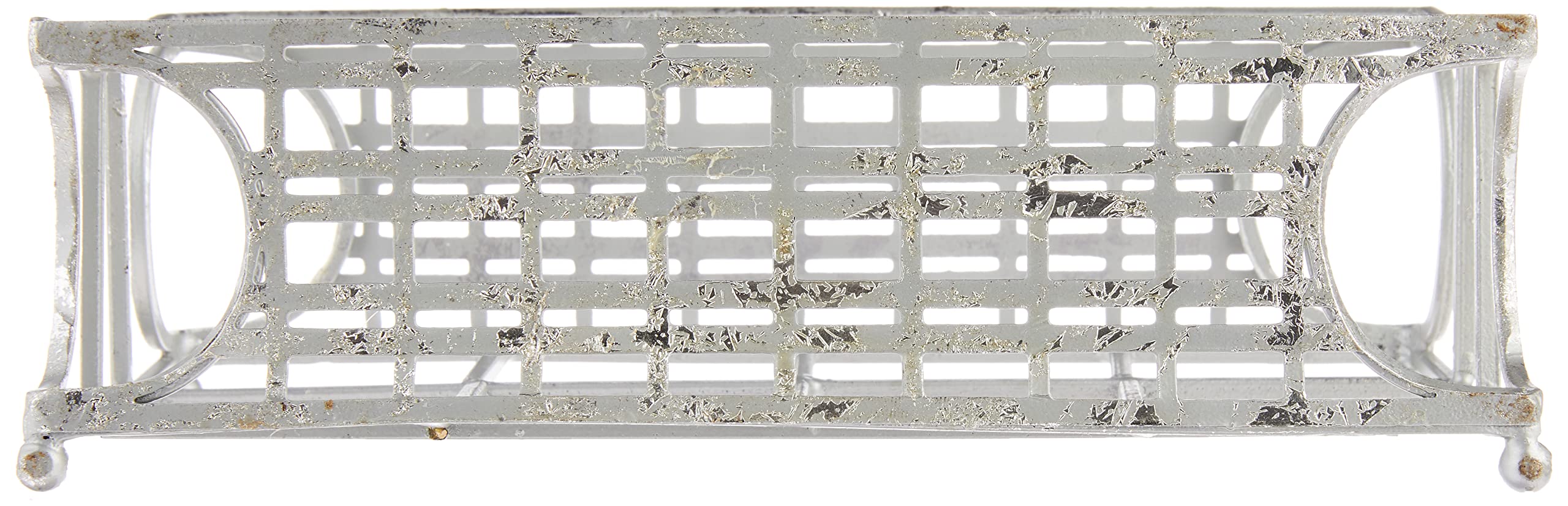 Boston International New York Art Deco Stripes Guest Towel Holder Caddy, 8.75 X 4.75-Inches, Silver Foil
