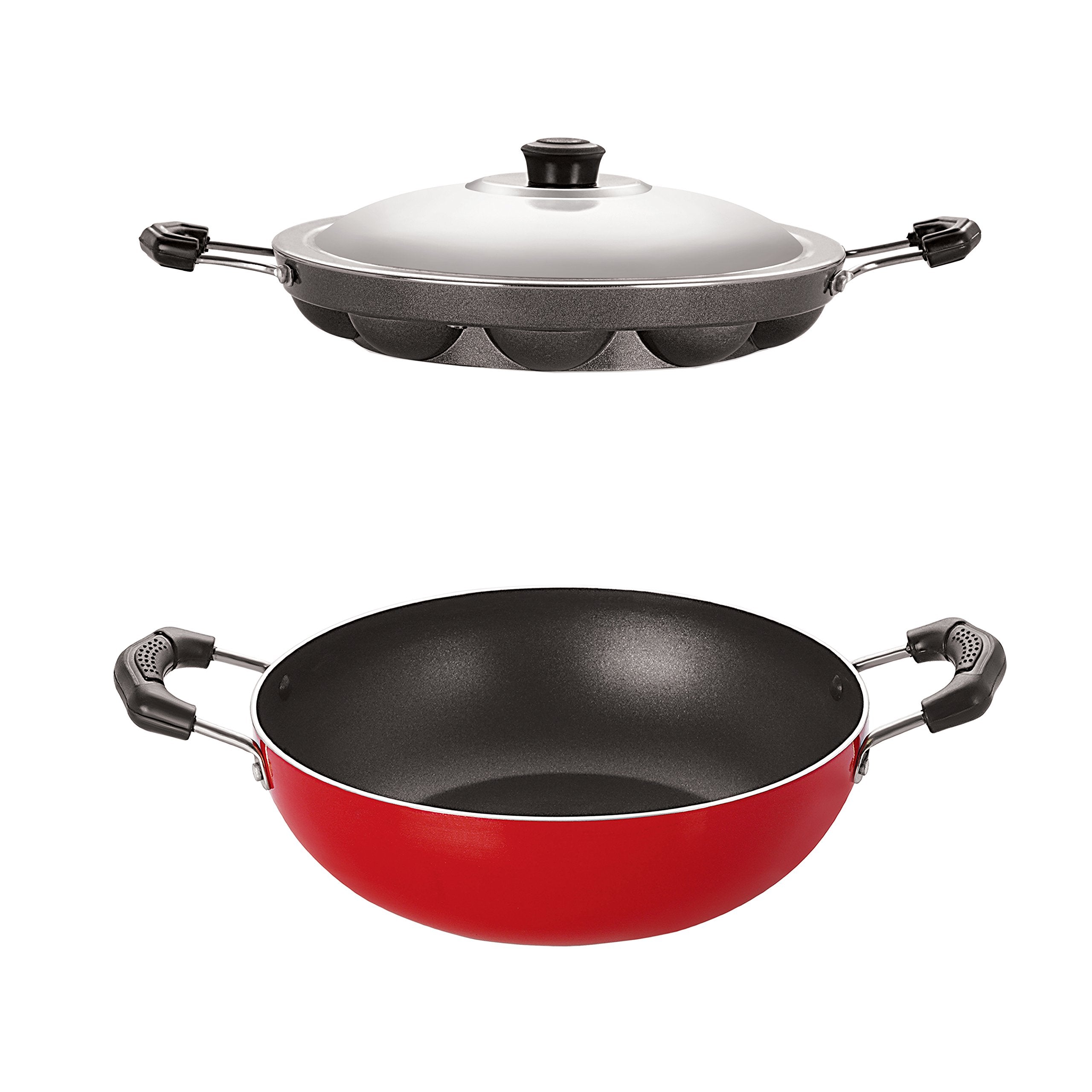 Nirlon NonStick Gas Compatible Stain Free Cookware Utensils Set With Bakelite Handle, 2.6Mm_Kd14_Ap(12)