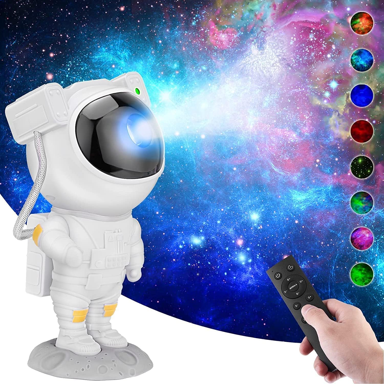Toy Imagine Astronaut Galaxy Projector Night Light 360 Rotating Nebula Star Lamp Projector With Remote Control Ideal For Bedroom