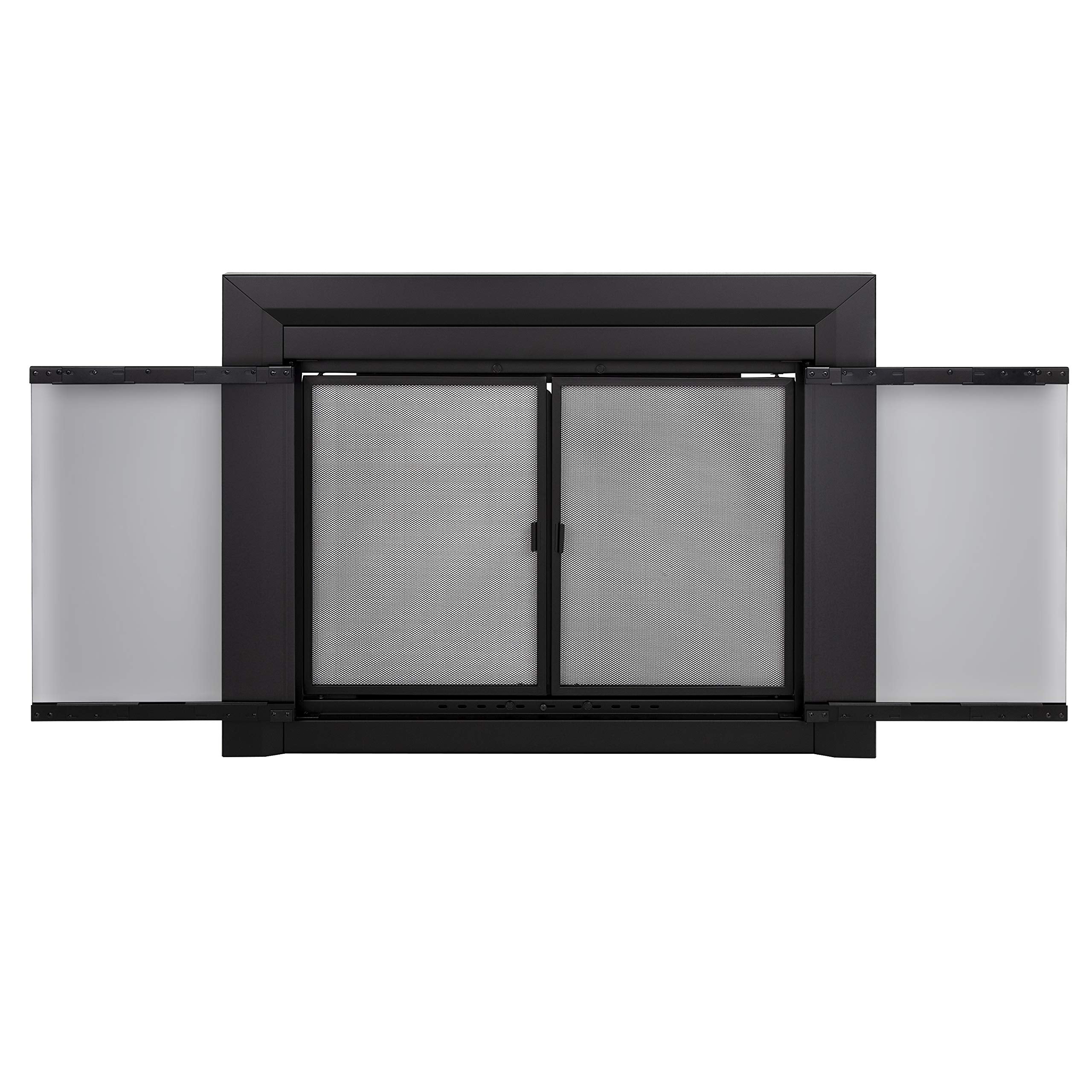 Pleasant Hearth Carlisle Fireplace Glass Door, Medium (Cl-3001), Black