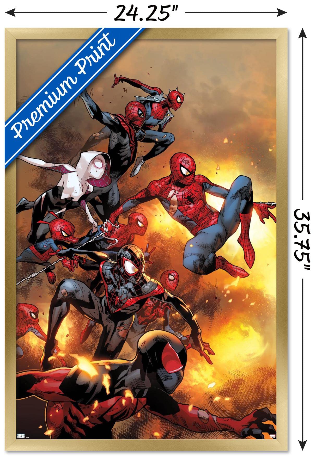 Trends International Marvel Comics - Spider-Verse - The Amazing Spider-Man #13 Wall Poster, 22.37'' X 34.00'', Gold Framed Versi