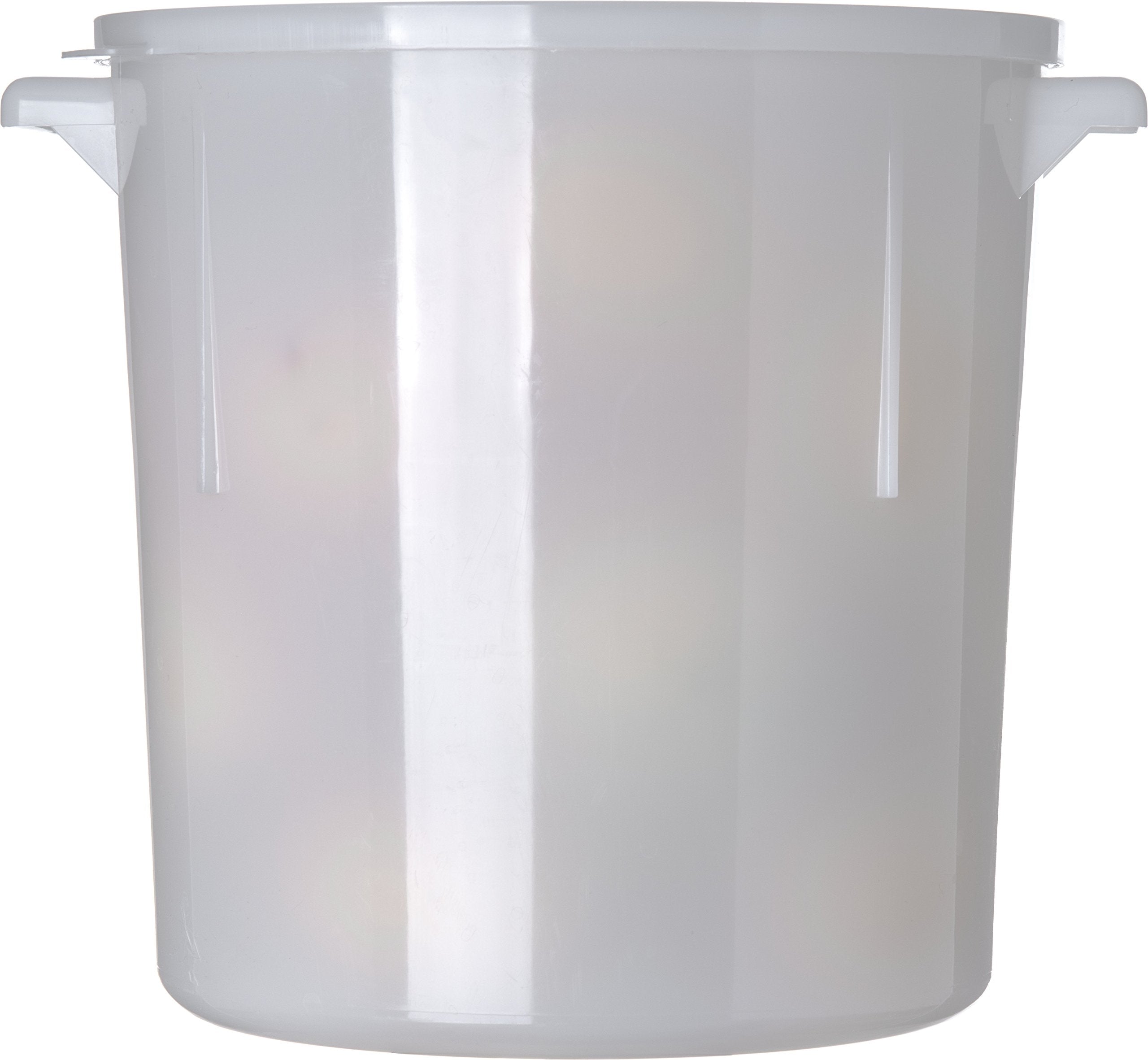 Carlisle Foodservice Products Bain Marie Round Food Storage Container For Kitchens, Restaurants, Catering, Plastic, 6 Quarts, Wh