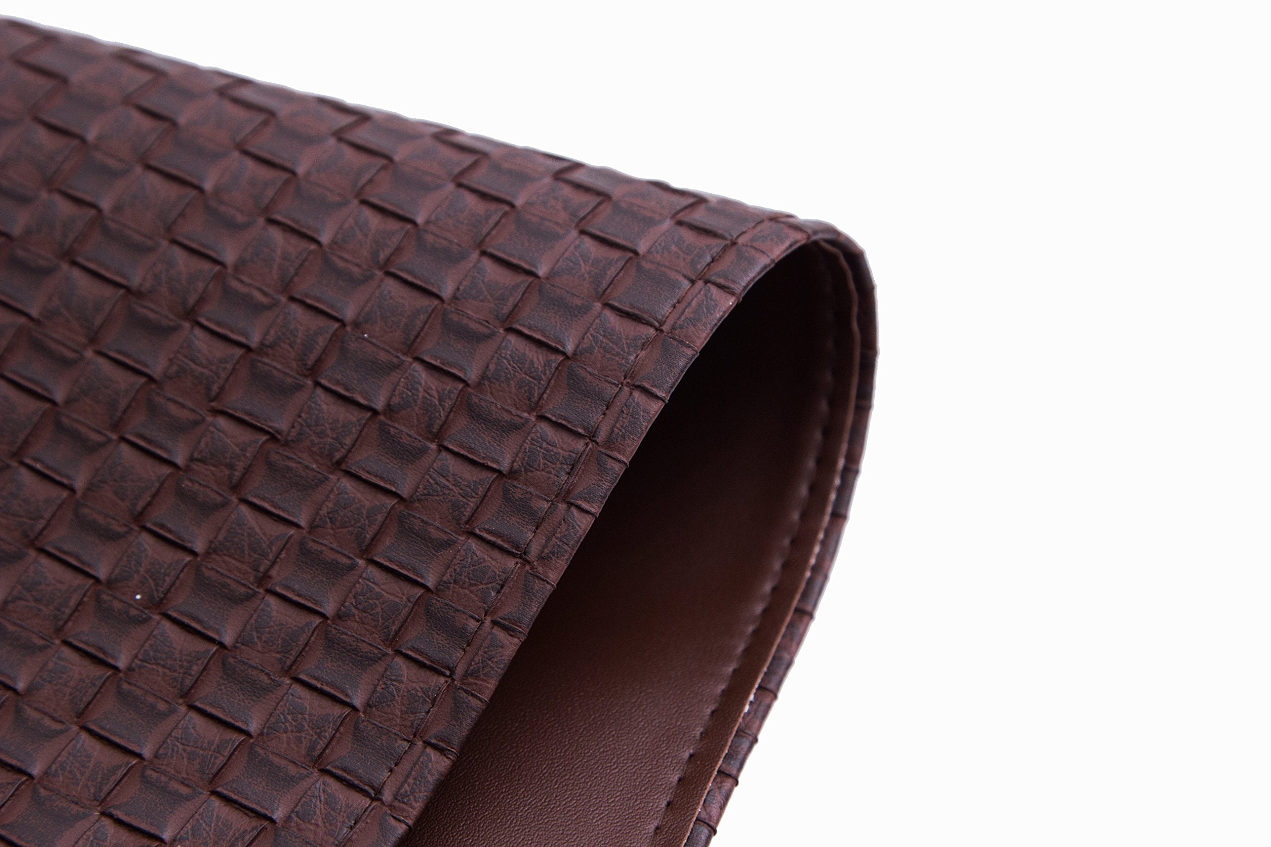 Wintop Faux Leather Placemat, 13''X18'', Set Of 6, Chocolate