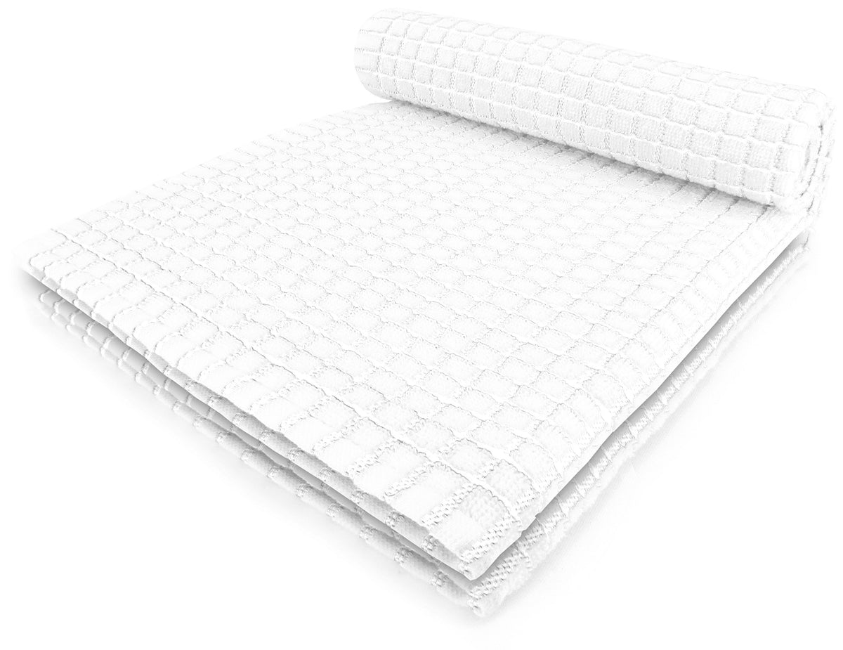 Fecido Classic Kitchen Dish Towels With Hanging Loop - Heavy Duty Absorbent Dish Clothes - European Made 100% Cotton Tea Towels