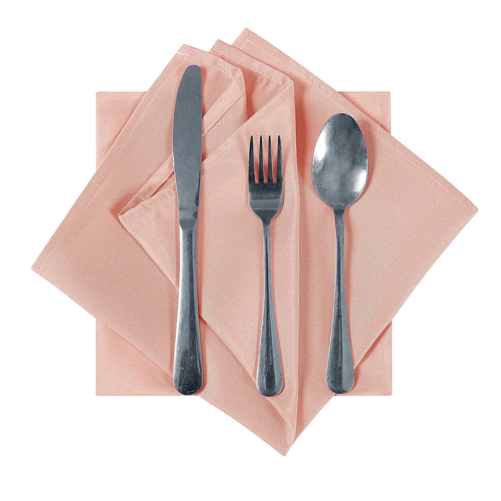 Cloth Napkins 20X20 Inch Washable Polyester Dinner Napkins Soft Table Napkins For Wedding Party Dining Banquet(Dusty Pink,100Pcs