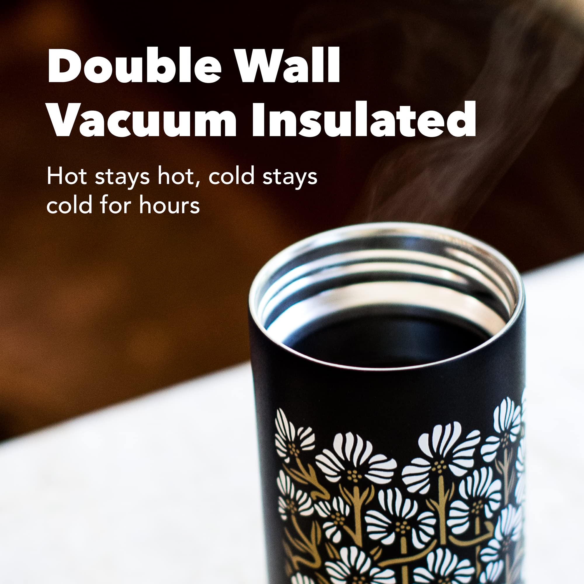 Miir, Flip Traveler, Double-Wall Vacuum Insulated With Leakproof Lid, Bpa-Free Stainless Steel Construction, White, 12 Fluid Oun