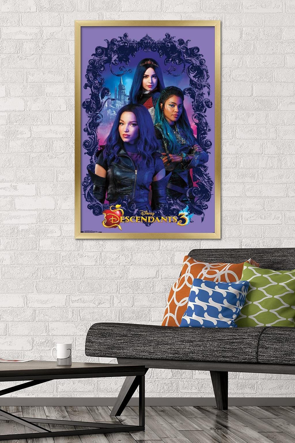 Trends International Disney Descendants 3 - Group Wall Poster, 22.375'' X 34'', Gold Framed Version