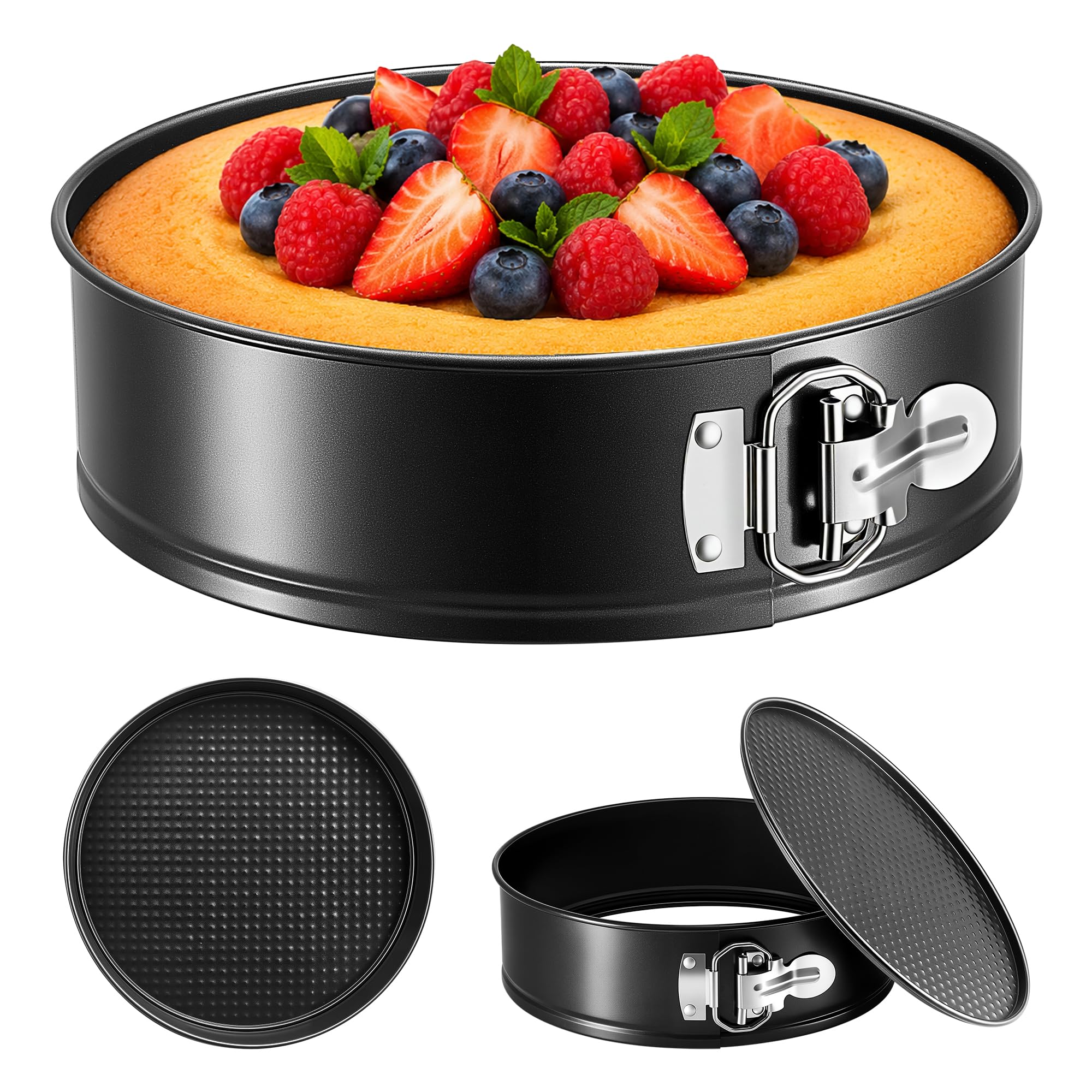 FoxKnow 10 Inch Nonstick Springform Cheesecake Pan with Removable Bottom
