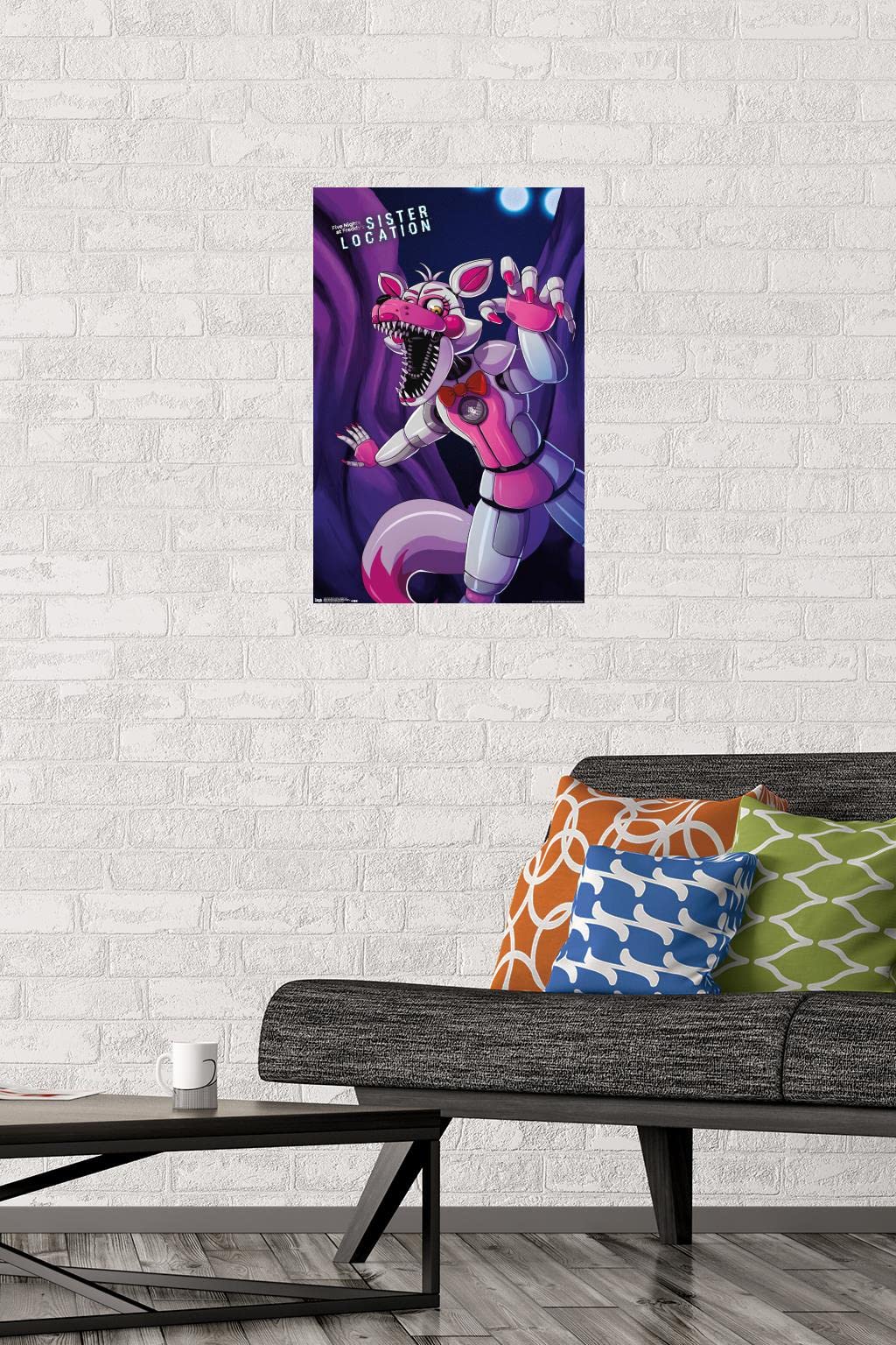 Trends International Five Nights At Freddy'S: Sister Location - Funtime Foxy Wall Poster, 14.725'' X 22.375'', Premium Poster &
