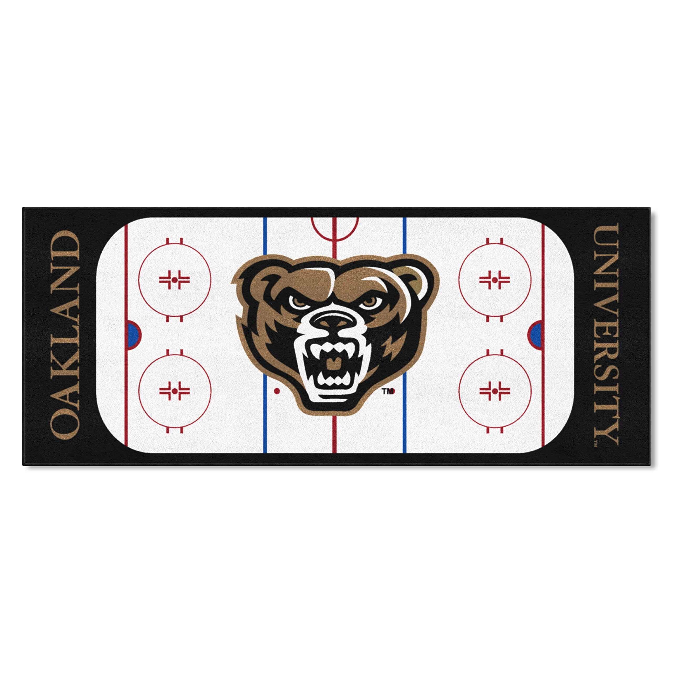 FANMATS 22116 NCAA - Oakland Golden Grizzlies Rink Runner - 30in. x 72in.