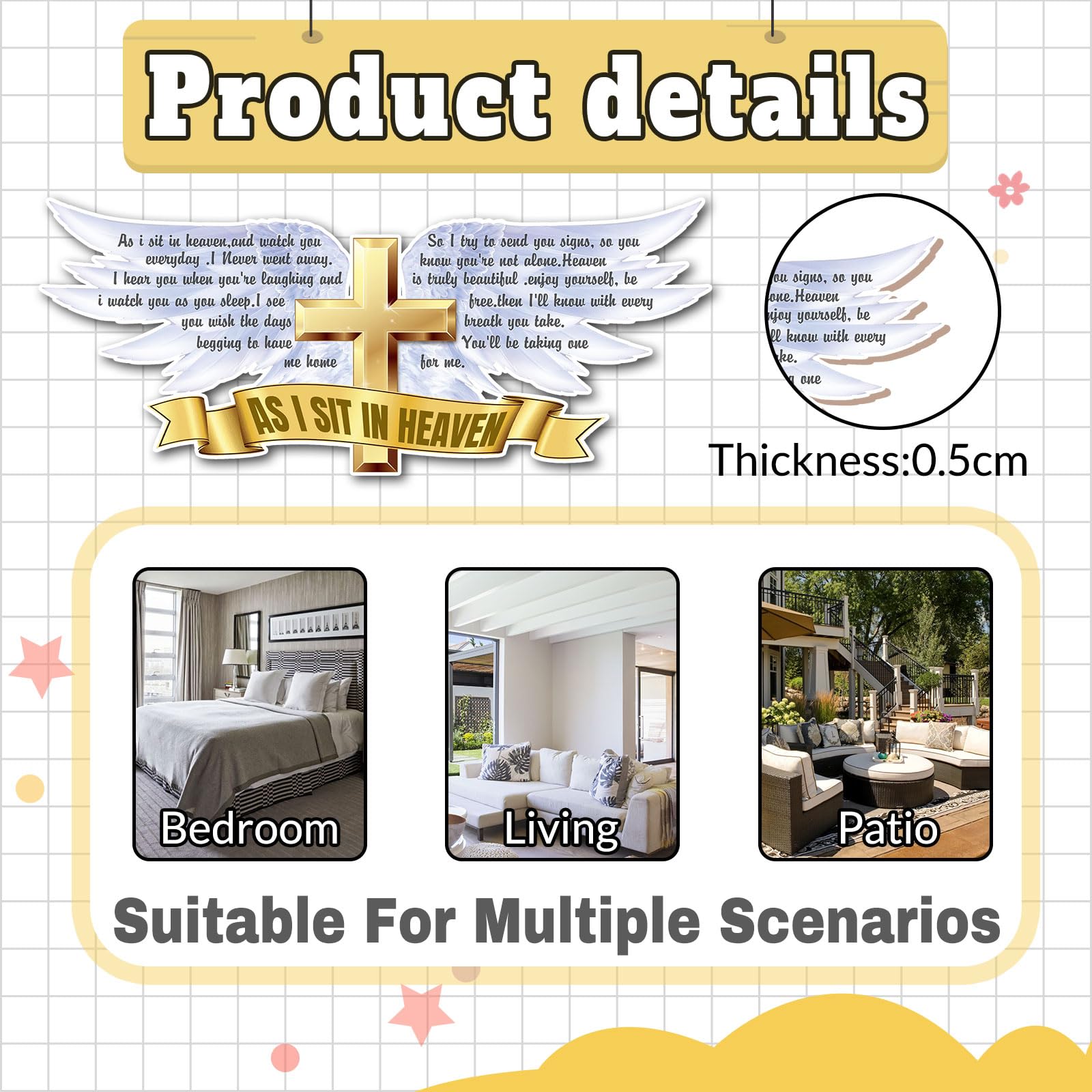 Goodbye Not Forever Hanging Wooden Sign Sympathy Memorial Wood Hanging Sign for Loss of Loved One, Loss of Father Mother Sympath