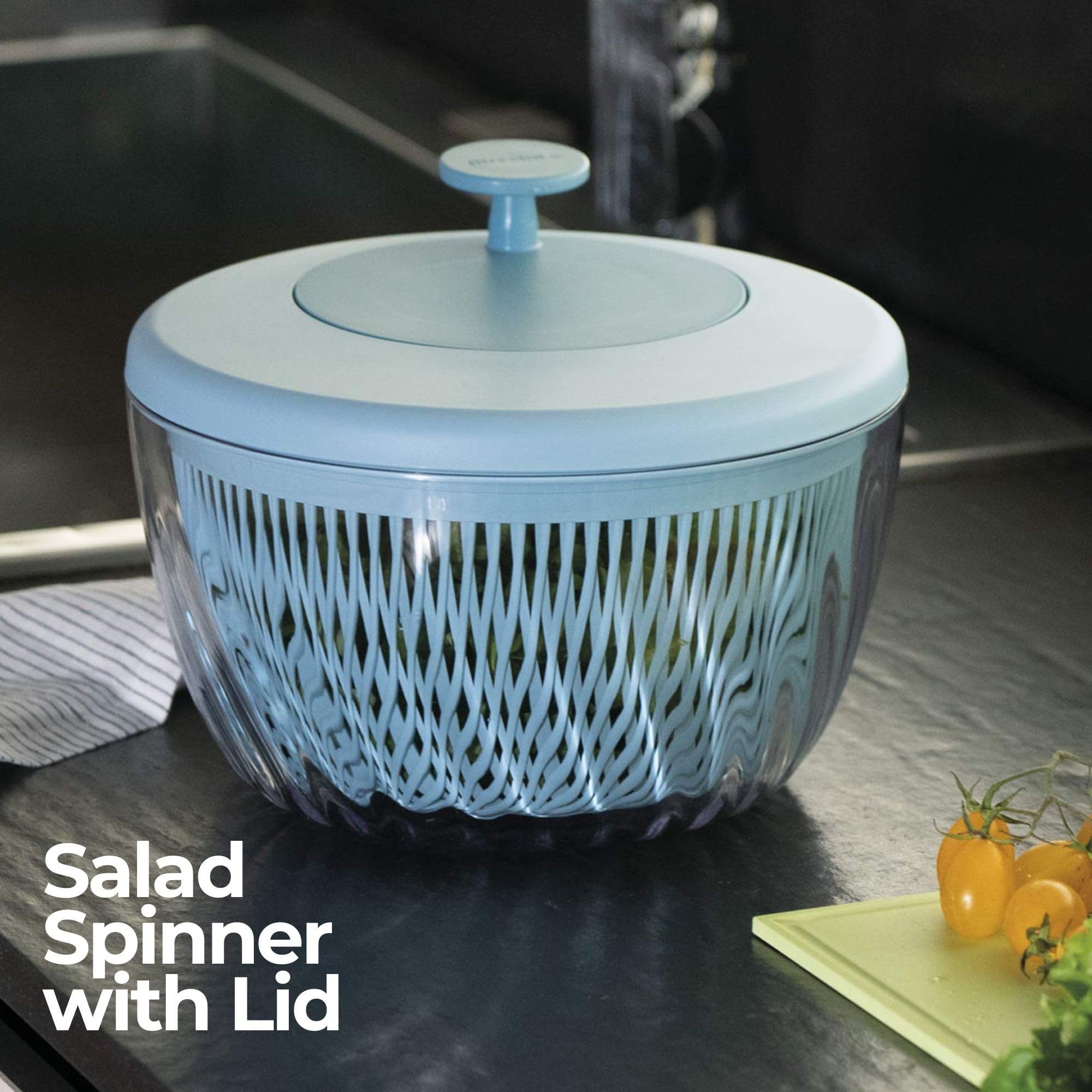 guzzini() Twist&Dry Salad Spinner  26 x 19 cm  Blue