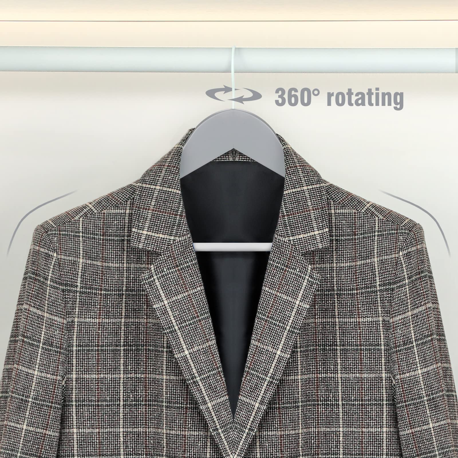 Topia Hanger Premium Wooden Hangers With Non-Slip Pant Bar, 360Swivel Hook And Shoulder Notches, 16 Pack Solid Wood Clothes Hang