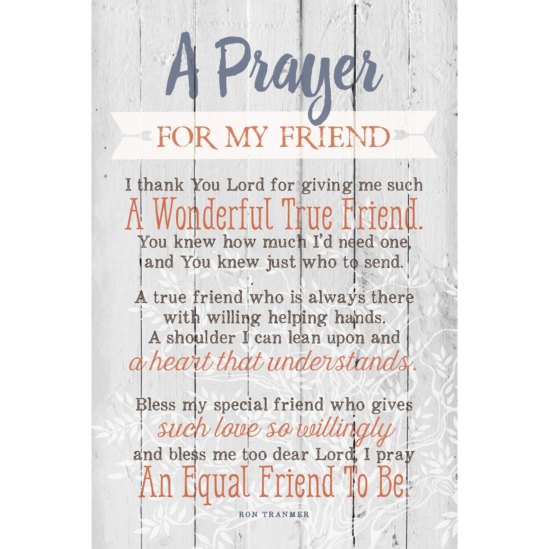Dexsa Prayer For My FriendNew Horizons Wood Plaque with Easel | Made in the USA
