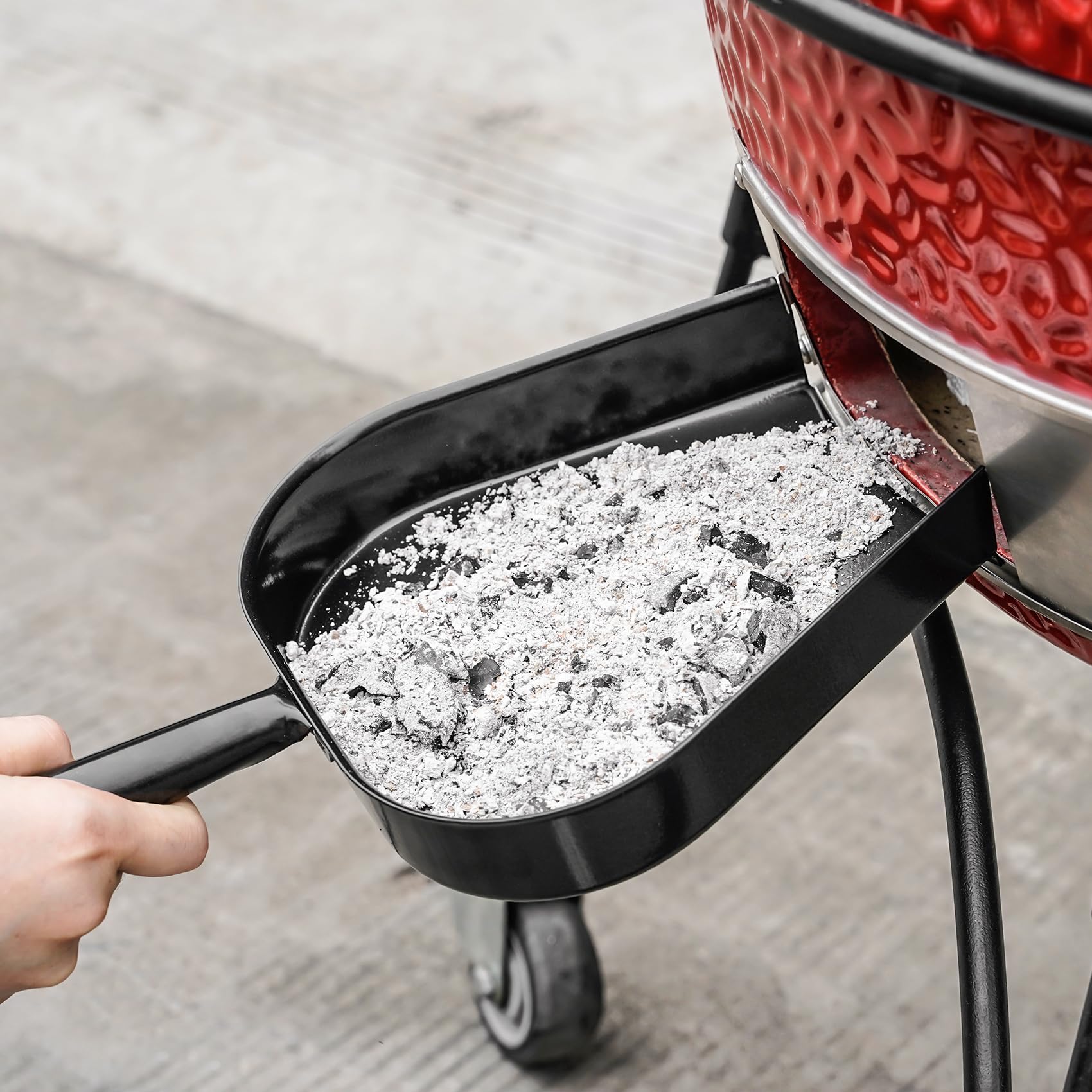 Onlyfire Barbecue Ash Removal Pan Fits for Kamado/Ceramic Grill Likes Big Green Egg  Kamado Joe Pit Boss Louisiana Grill Dome Vision Grills Char-Griller etc
