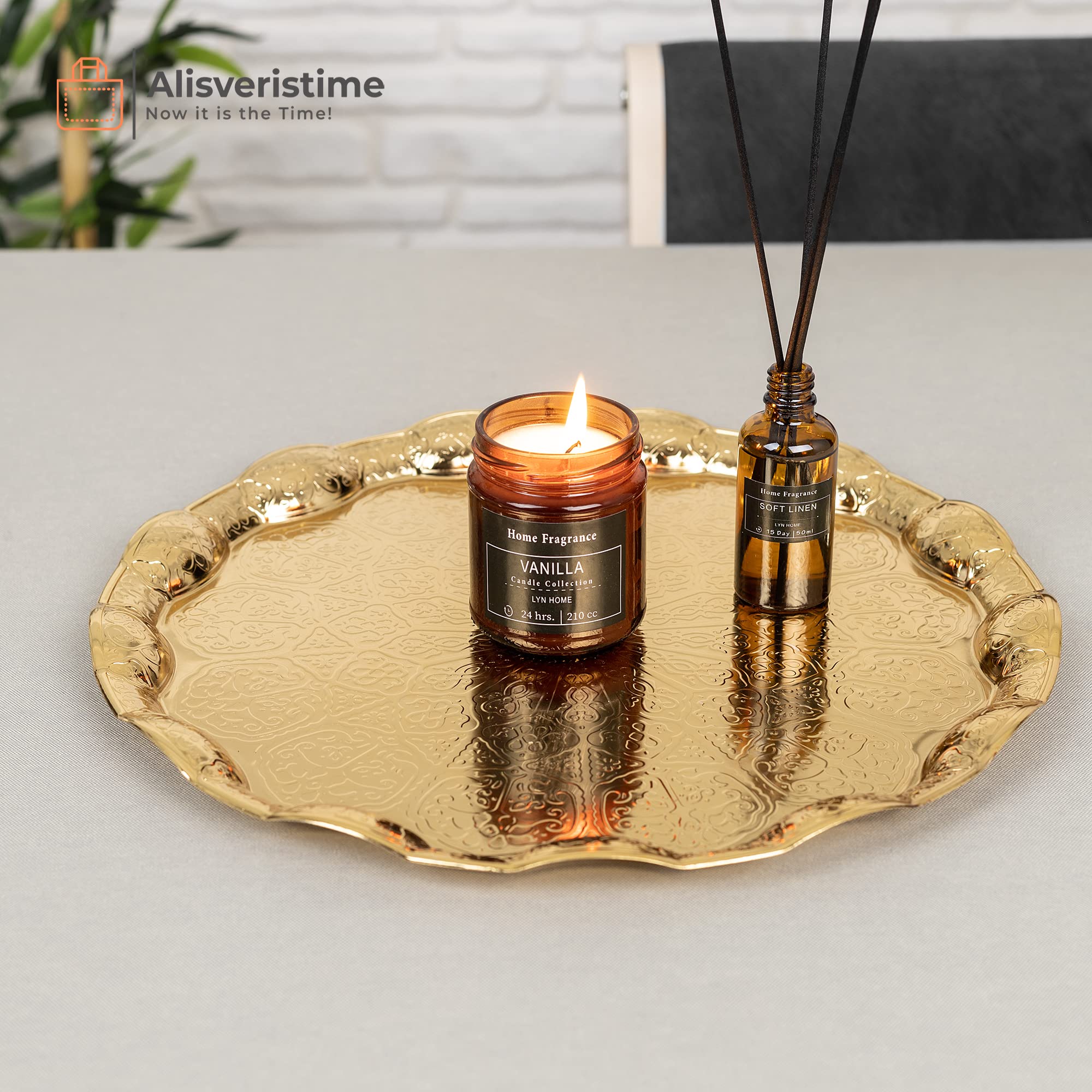 Alisveristime 27 Pc Turkish Greek Arabic Coffee Espresso Cup Saucer Set (Gelincik) (Gold)