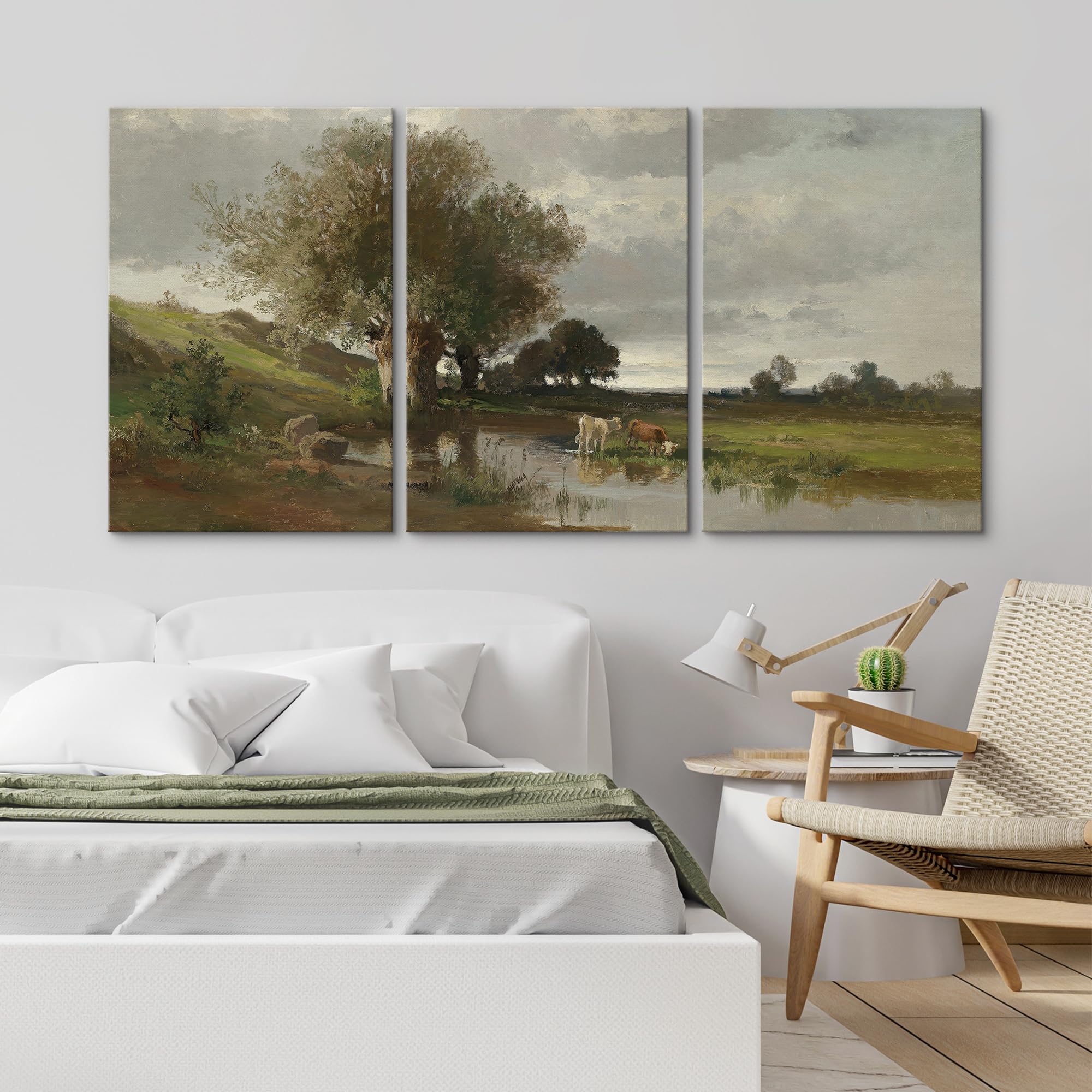 Wall26 Canvas Print Wall Art Set William Blue Collection Style Illustrations Modern Art Decorative Floral Botanical Minimal For