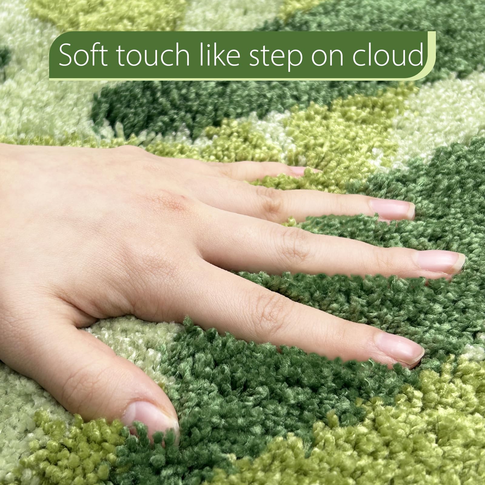 Zebrasmile Sage Bathroom Rugs Green Leaves Microfiber Bath Mat Water Absorbent Bathroom Rug With Non Slip Back For Wash Basin Sh