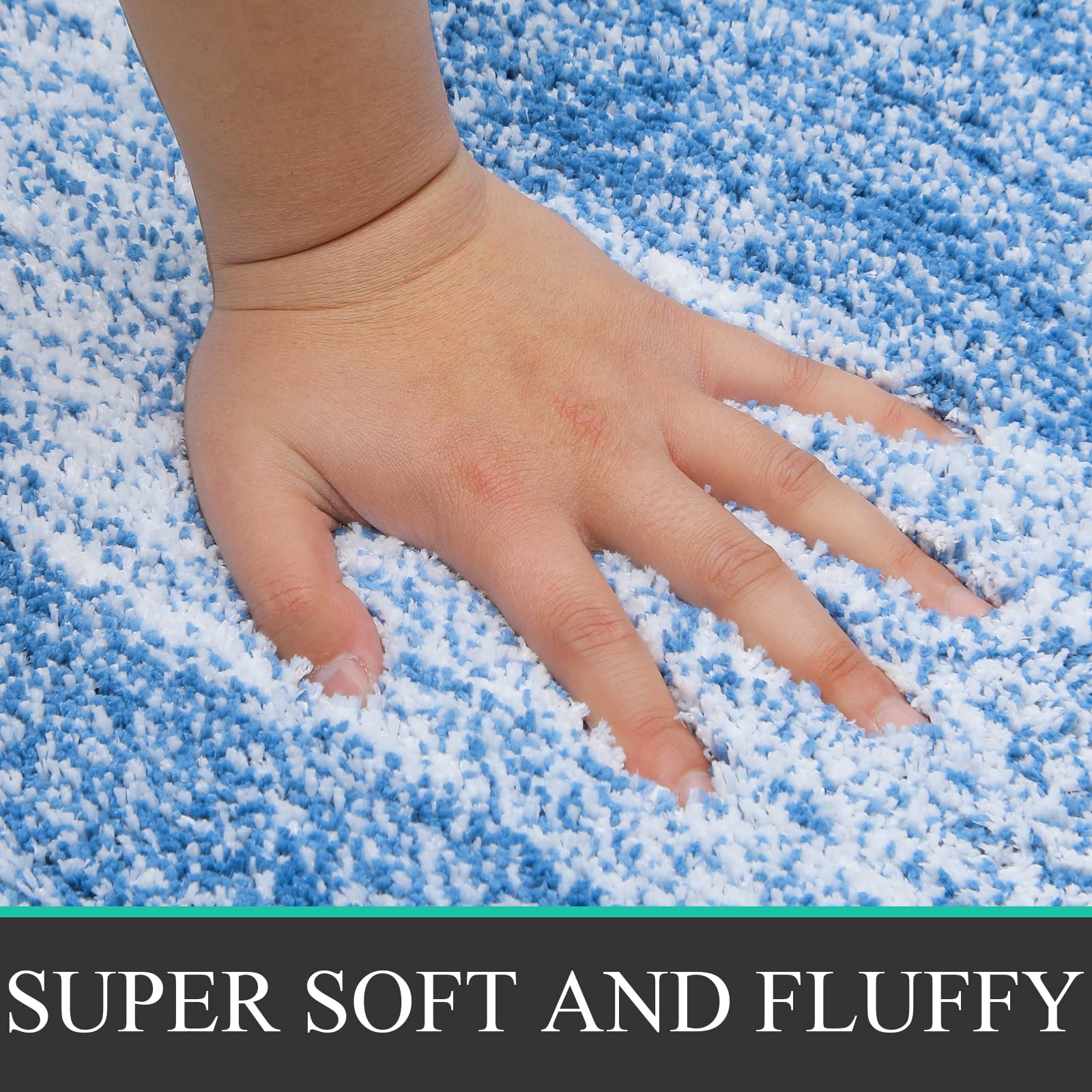 Bsmathom Bathroom Rugs Sets 4 Piece With Toilet Cover, Plush Shaggy Microfiber Bath Rugs Non Slip, Absorbent Machine Washable Ba