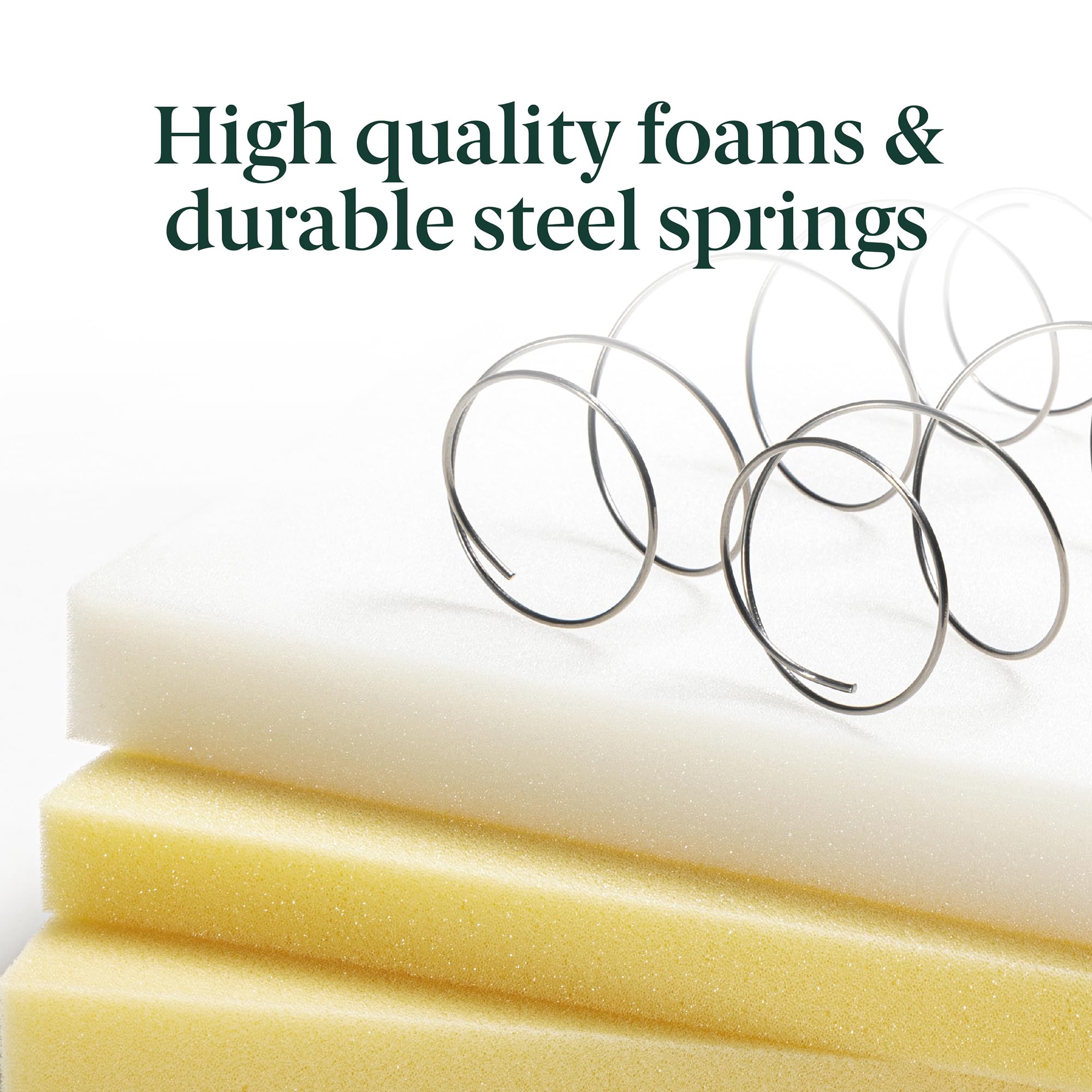 Zinus 6 Inch Spring Sensation Hybrid Mattress [New Version], Full, Fiberglass Free, Medium Firmness, Durable Support, Certified