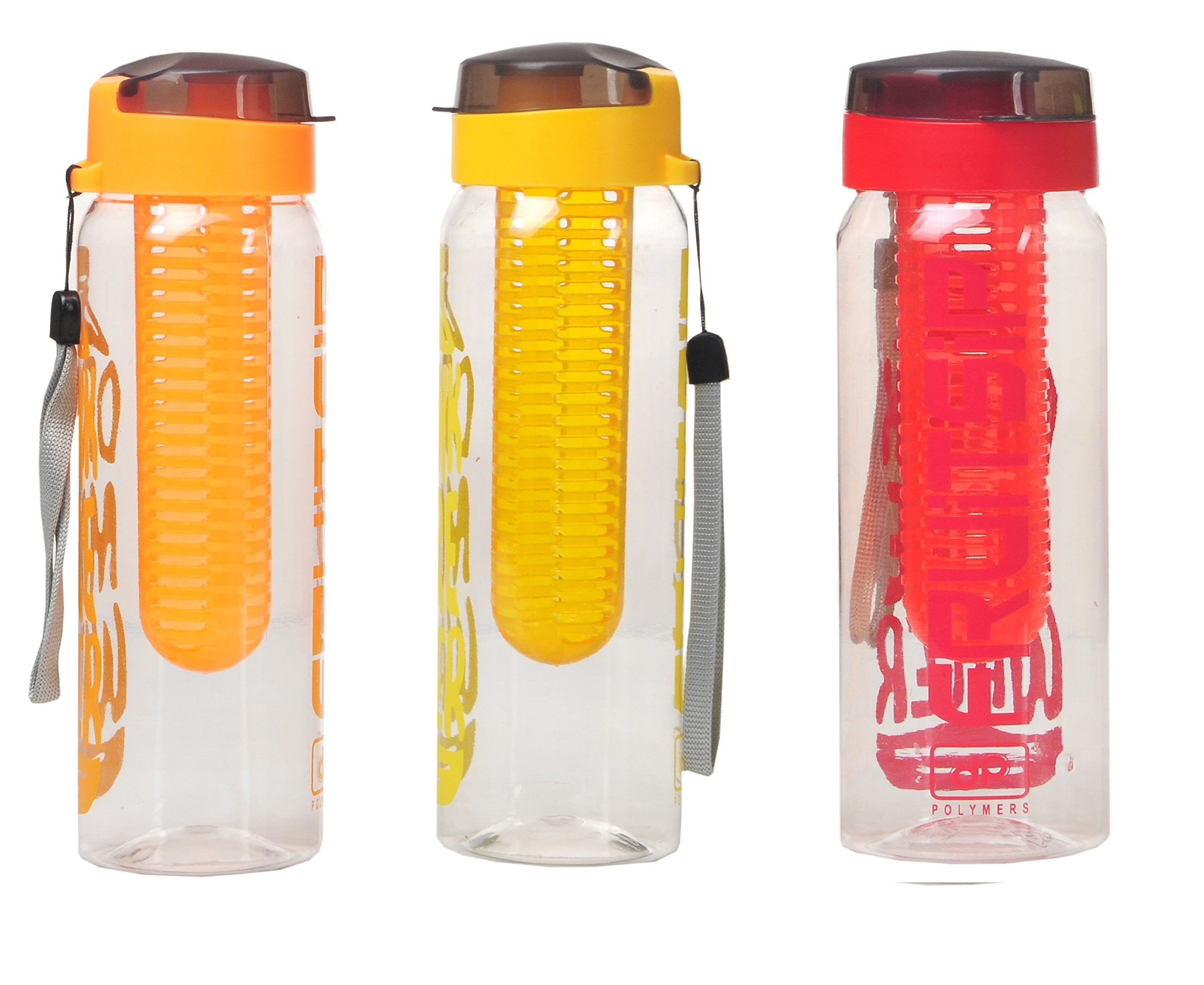 Imago Detox Fruit Infuser Water Bottle Infusion Bpa Free Pack Of 3 (750Ml)