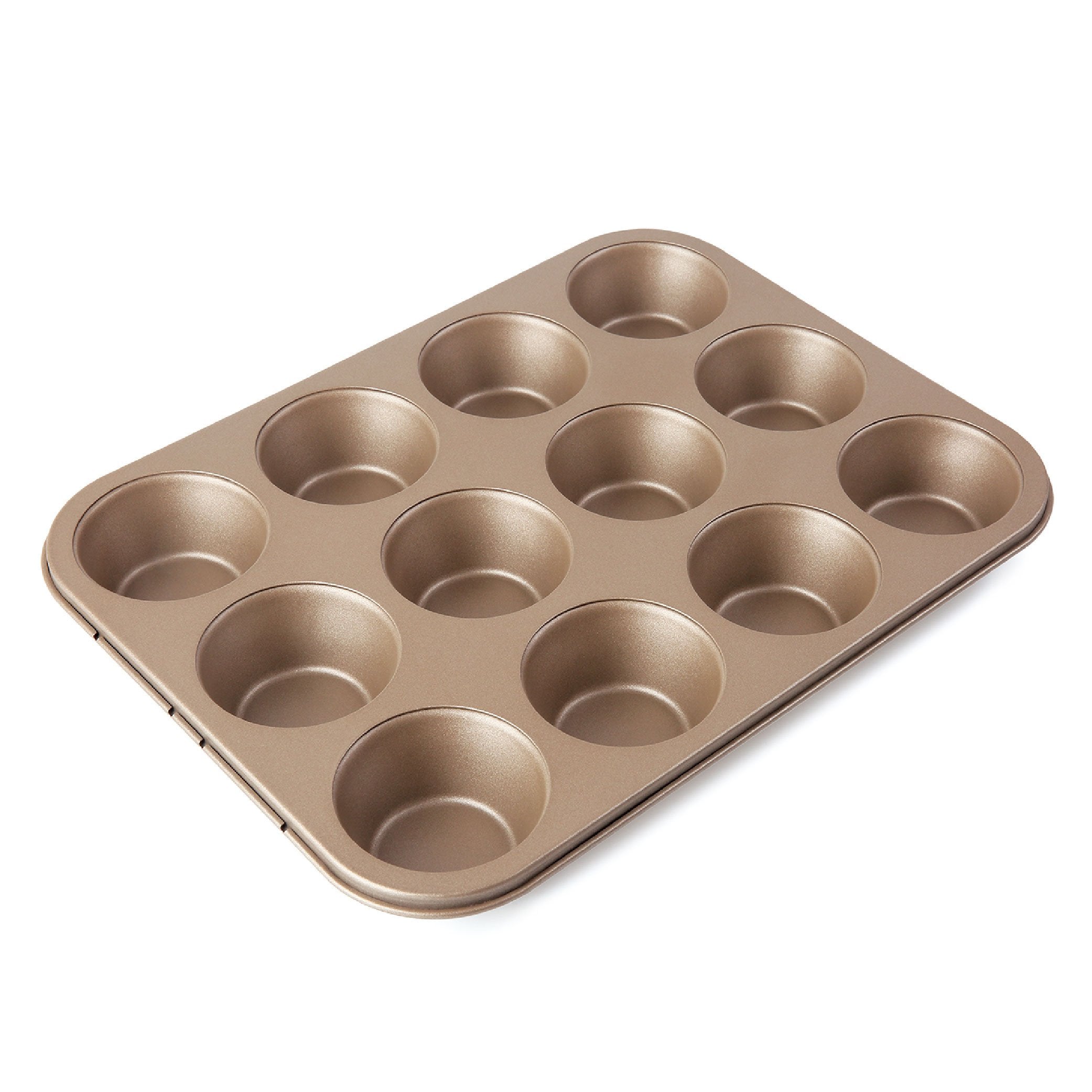 For Bake Carbon Steel Nonstick Bakeware Muffin Pan (12-Cup)