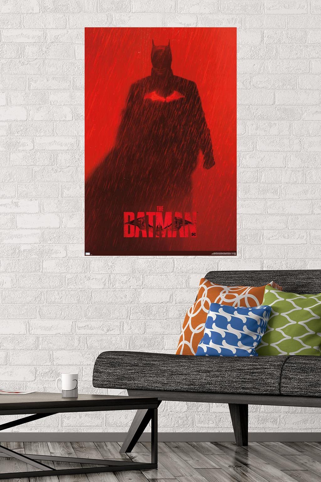 Trends International Dc Comics Movie The Batman - Batman Teaser One Sheet Wall Poster, 22.375'' X 34'', Unframed Version