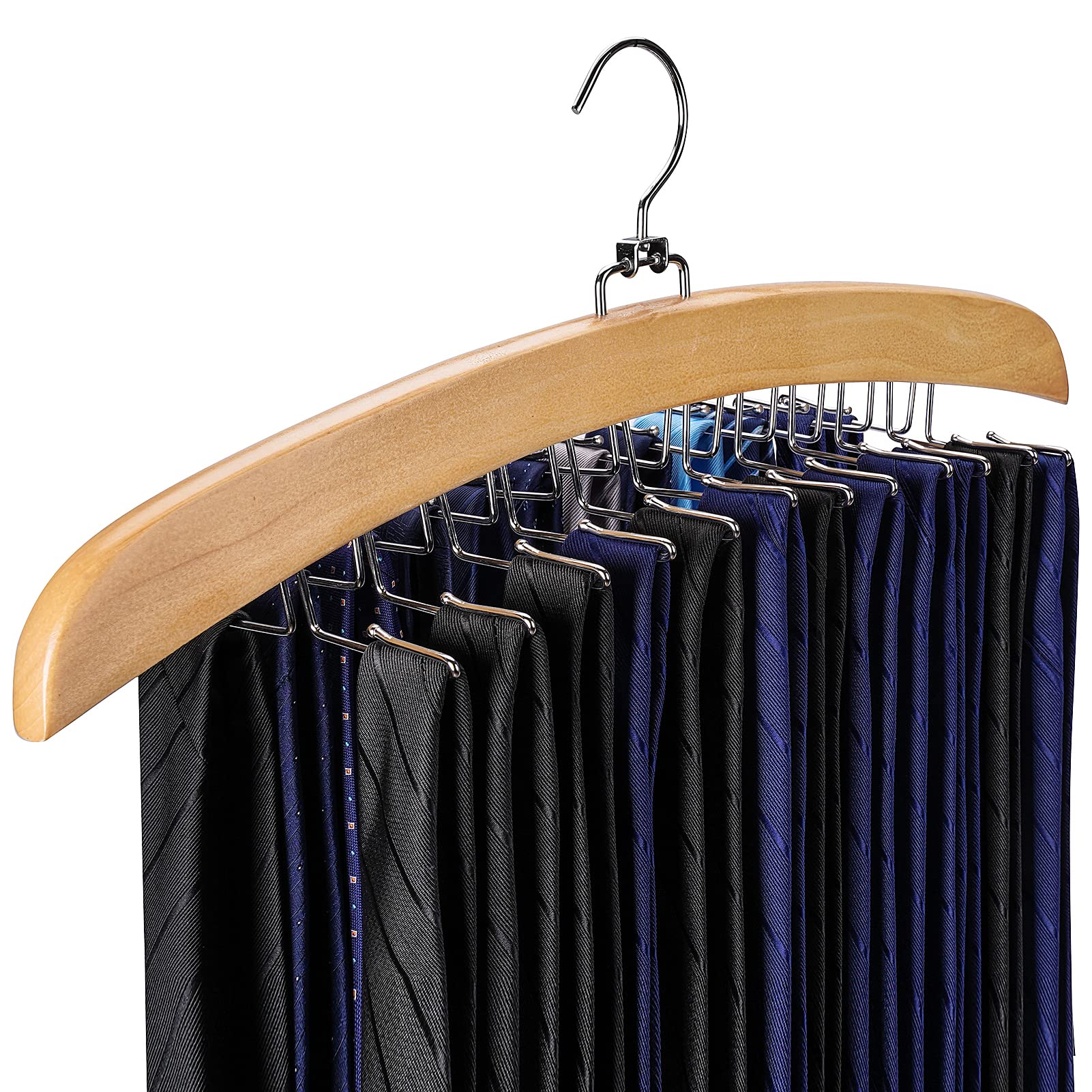Ulimart Tie Hanger 2 Pcs 24 Hooks Tie Racks For Men Closet, Tie Rack With Upgraded 360