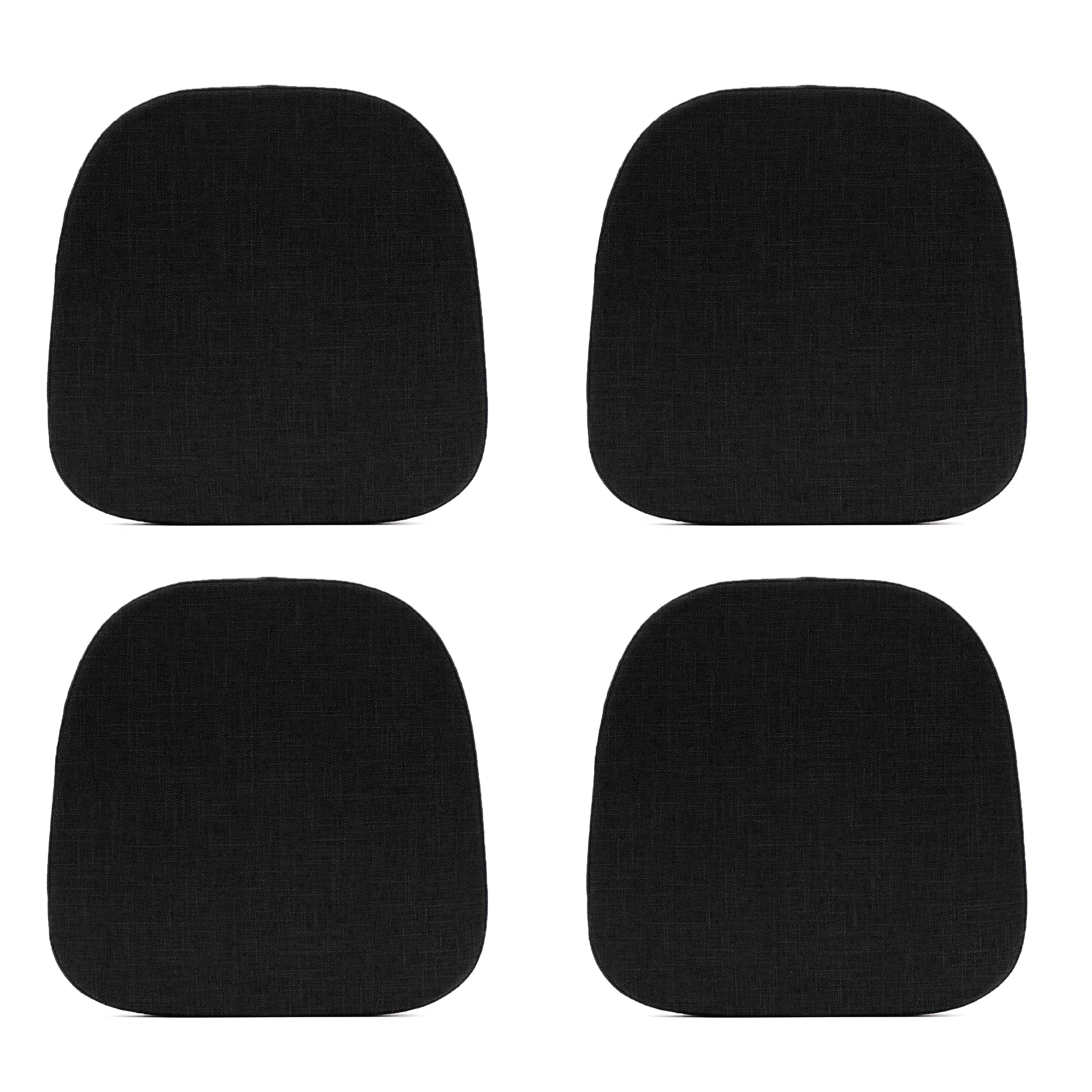 Tromlycs 14X14 Metal Chair Cushions Pads Set Of 4 For Tolix Metal Chairs Small Seat Cushions 14 Inch Black