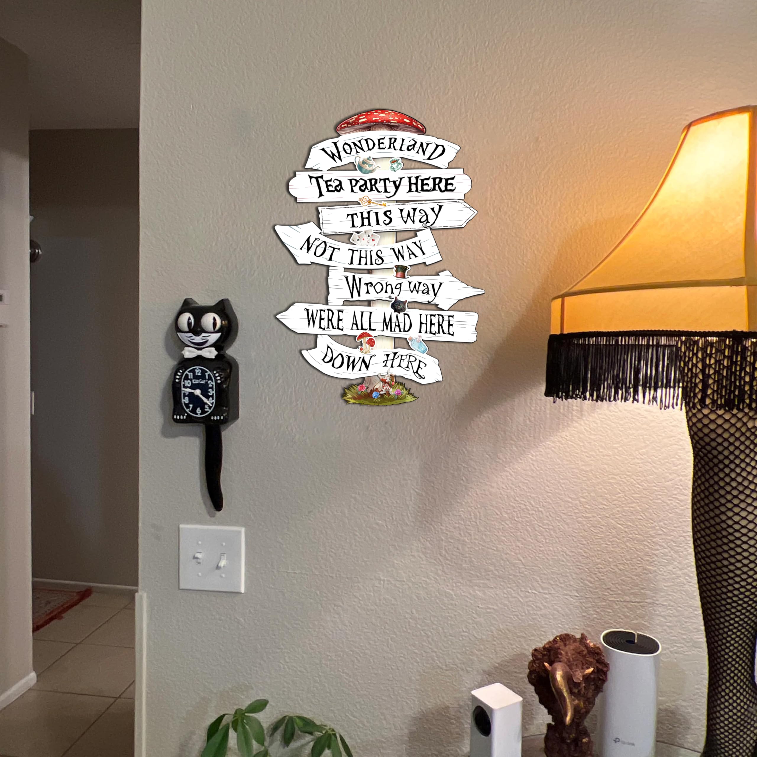 Welcome To Wonderland Directional Arrows Sign,16x12,Wonderland Party Decorations,Kids Room Decor For Girls