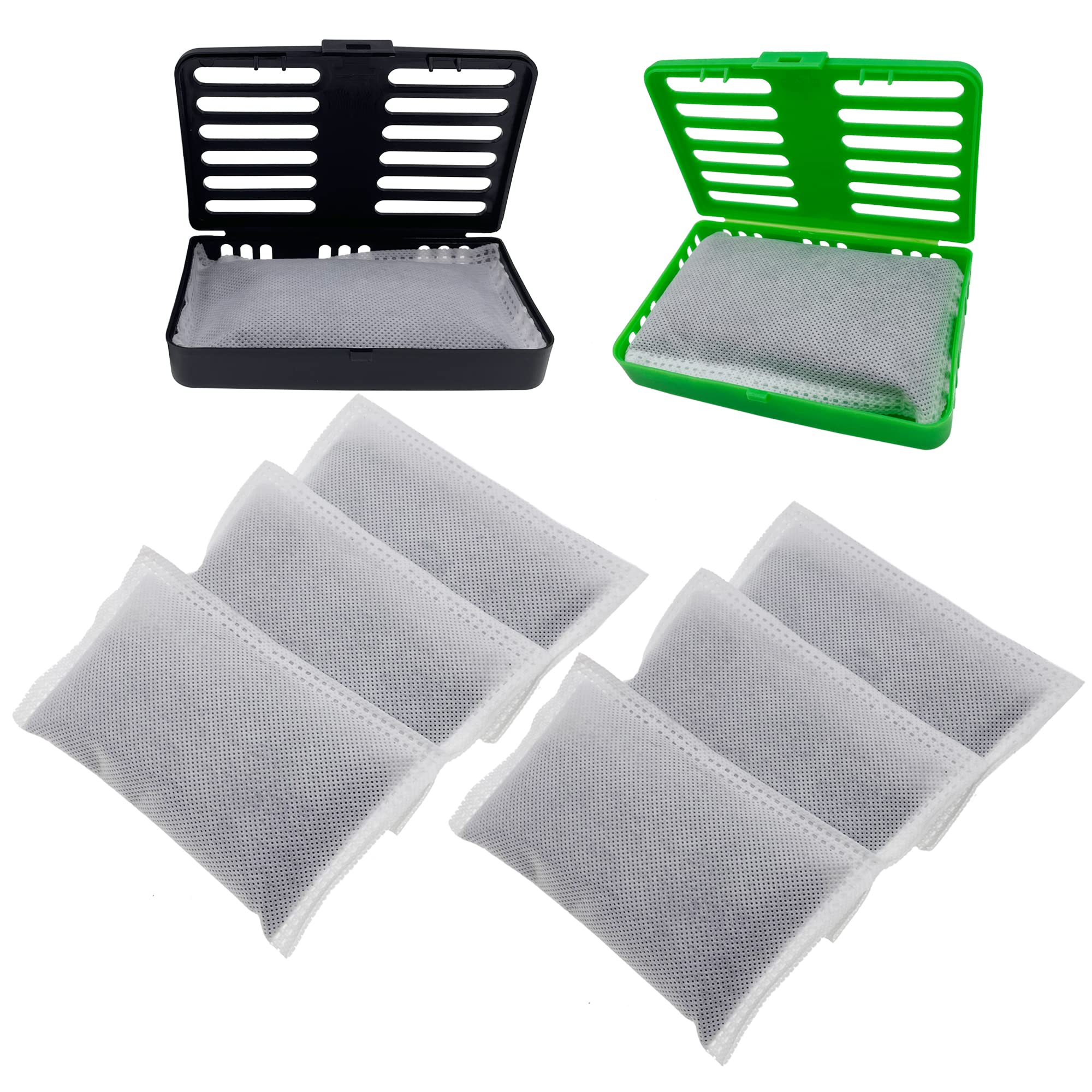 ShuRex Trash Can Deodorizer Kit - Activated Carbon Odor Eliminator, 6 Refill Filters for Large Cans, White