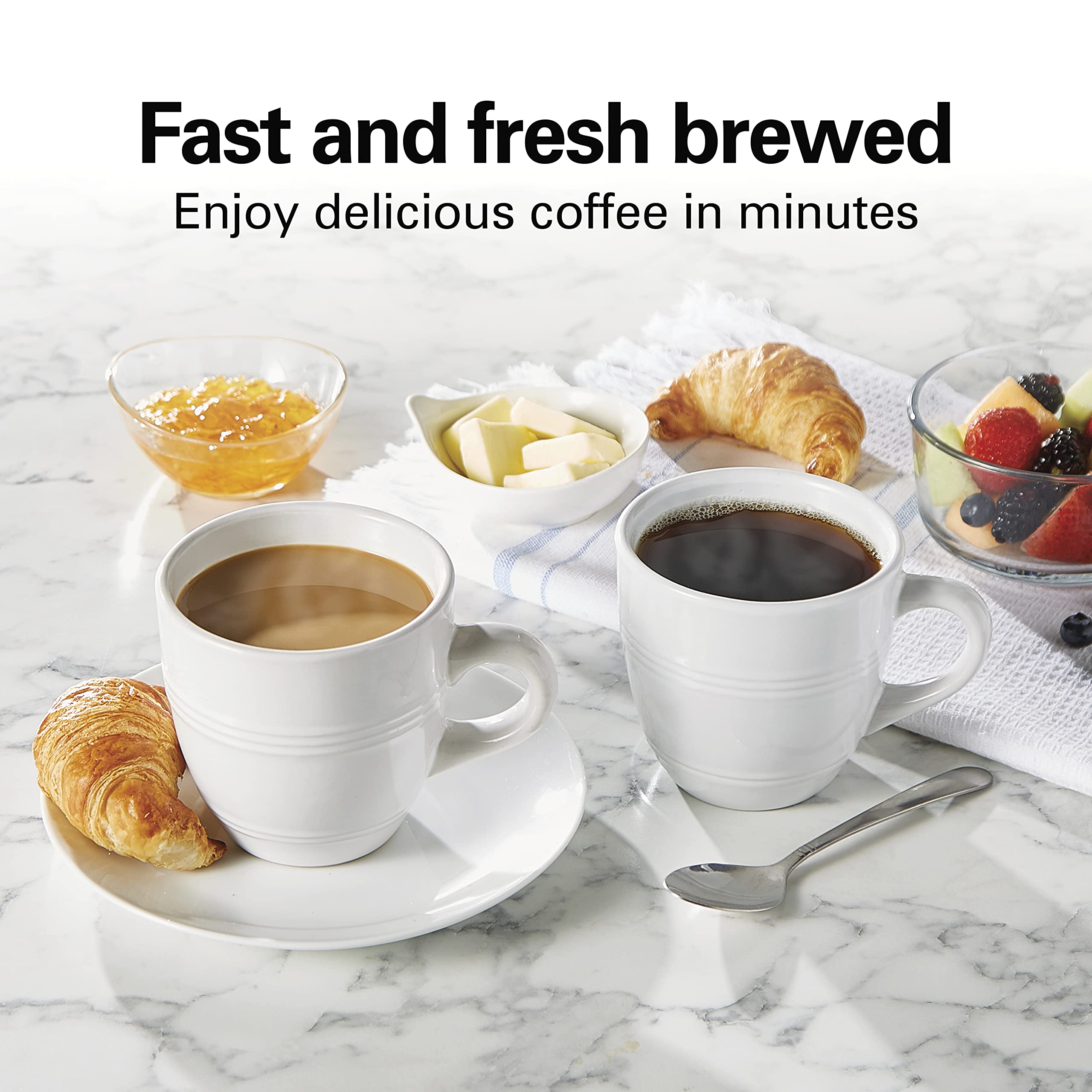 Hamilton Beach The Scoop Single Serve Coffee Maker & Fast Grounds Brewer For 8-14Oz. Cups, Brews In Minutes, Black (47620), Next
