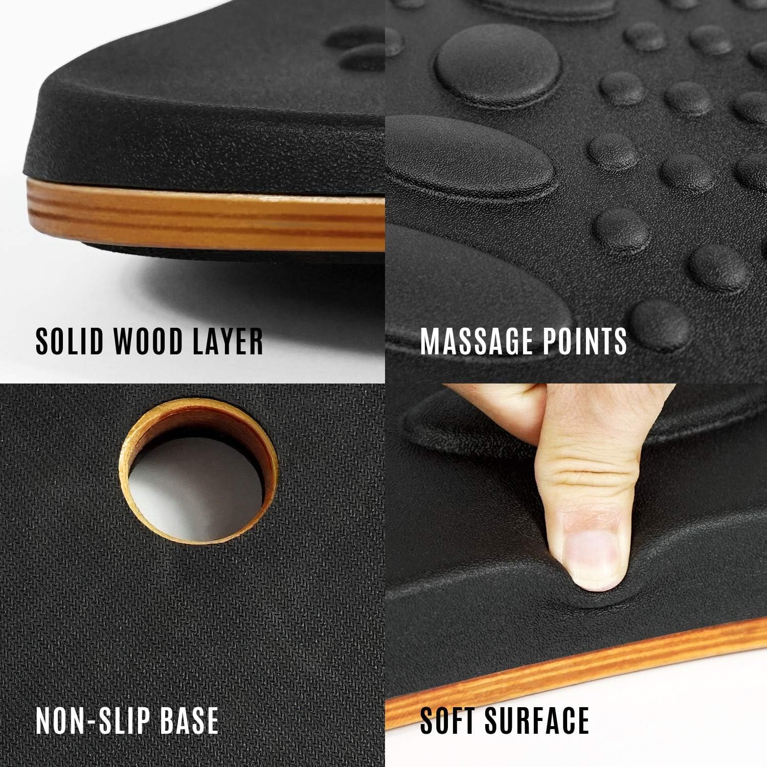 Yes4All Wobble Balance Board For Standing Desk/Anti-Fatigue Office Pad - Rocker Foam Mat, Wobble Board